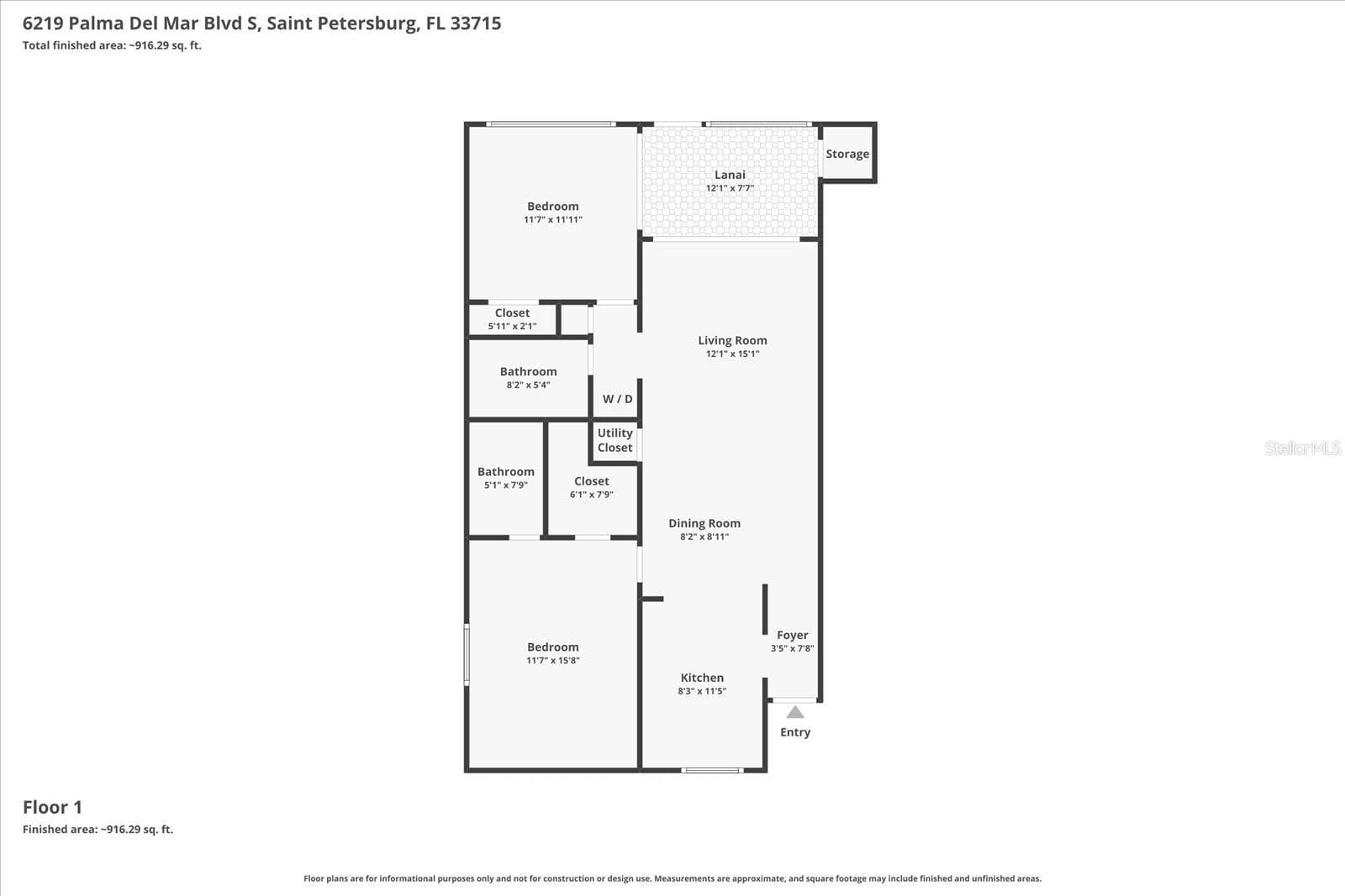 FLOOR PLAN - 6219 PALMA DEL MAR BLVD S #102, ST PETERSBURG