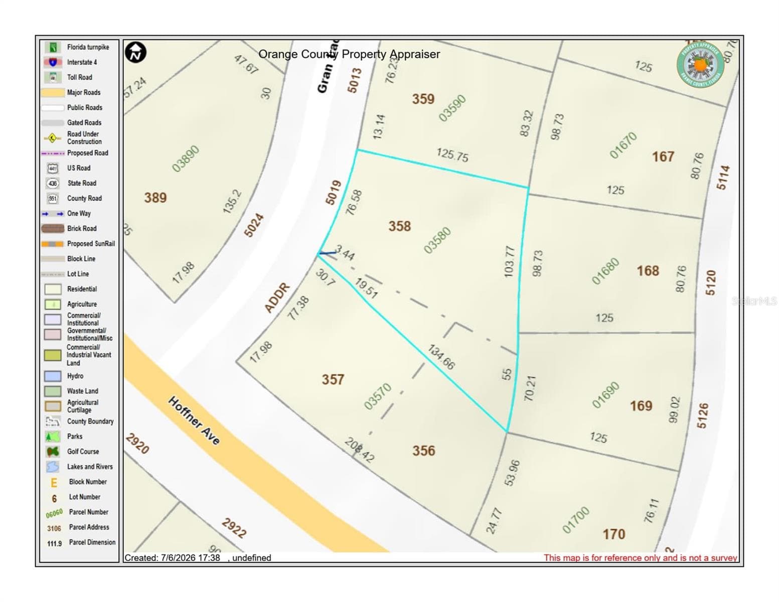 OCPA map of 5019 Gran Lac - 5019 GRAN LAC AVE, ORLANDO