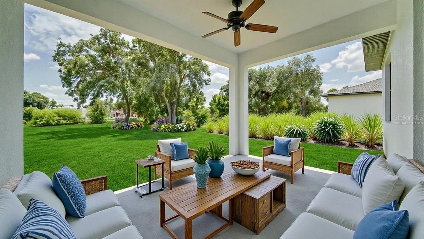 Covered lanai offers room to relax and/or entertain! (Virtually Staged) - 2713 8TH ST W, LEHIGH ACRES