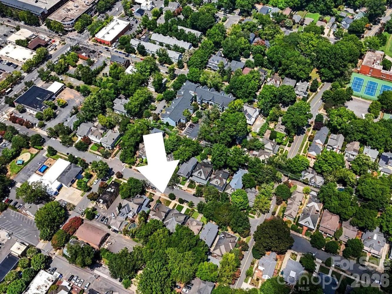 Aerial - 314 E Kingston Avenue E, Charlotte