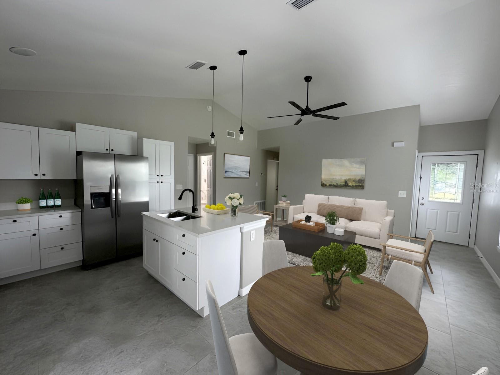 Kitchen/Dining Area (virtually staged) - 1809 IROQUOIS DR, APOPKA