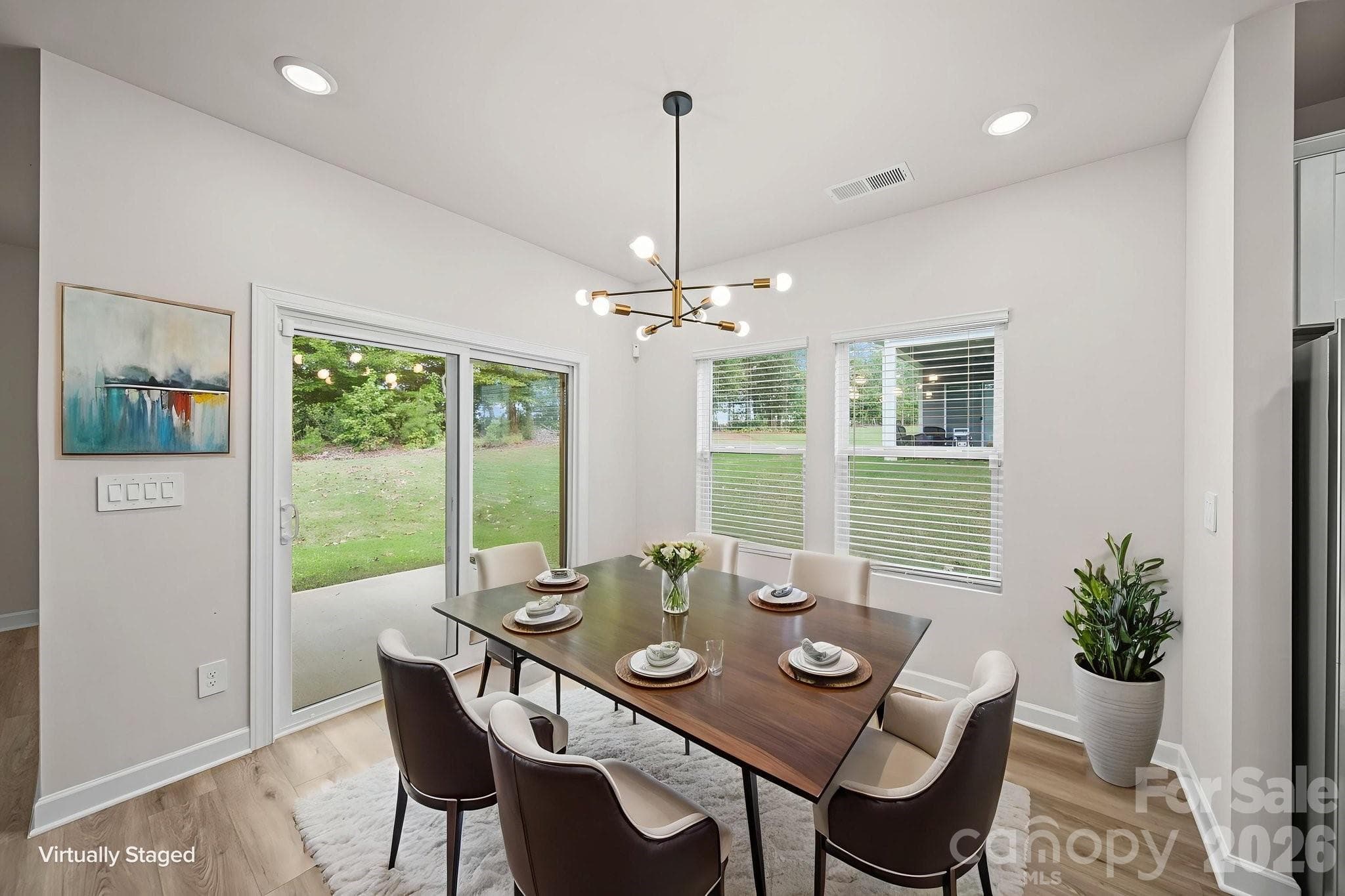 virtually staged dining area - 6220 Barcelona Way, Charlotte