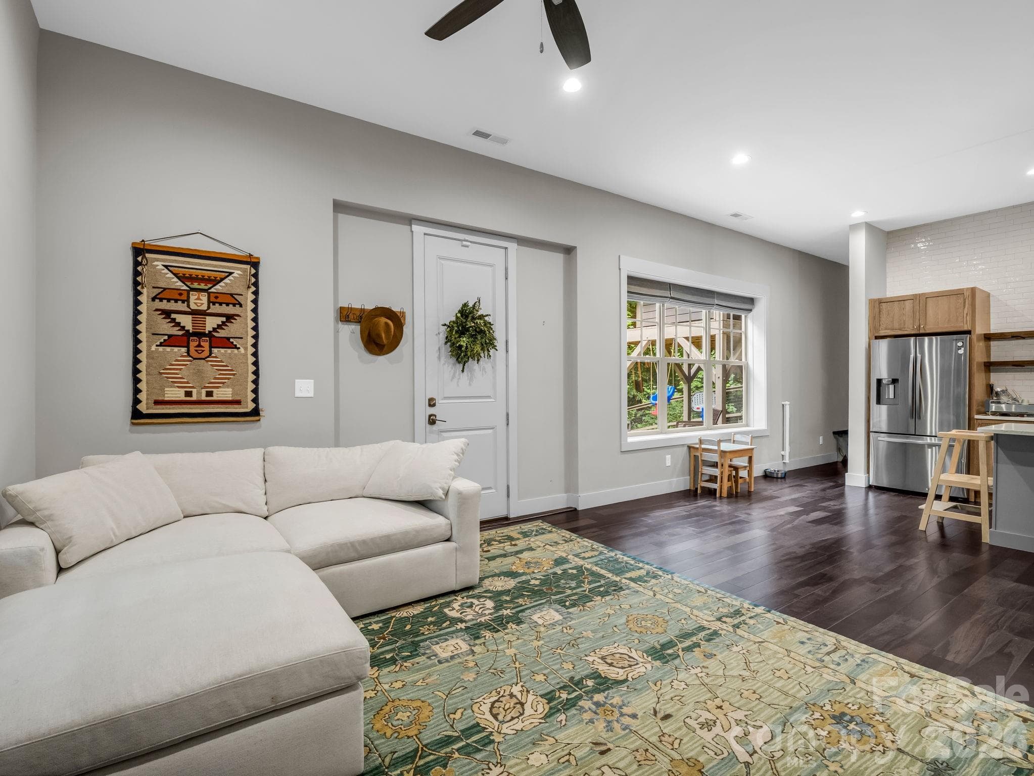 Living area on lower level - 122 Cisco Road, Asheville