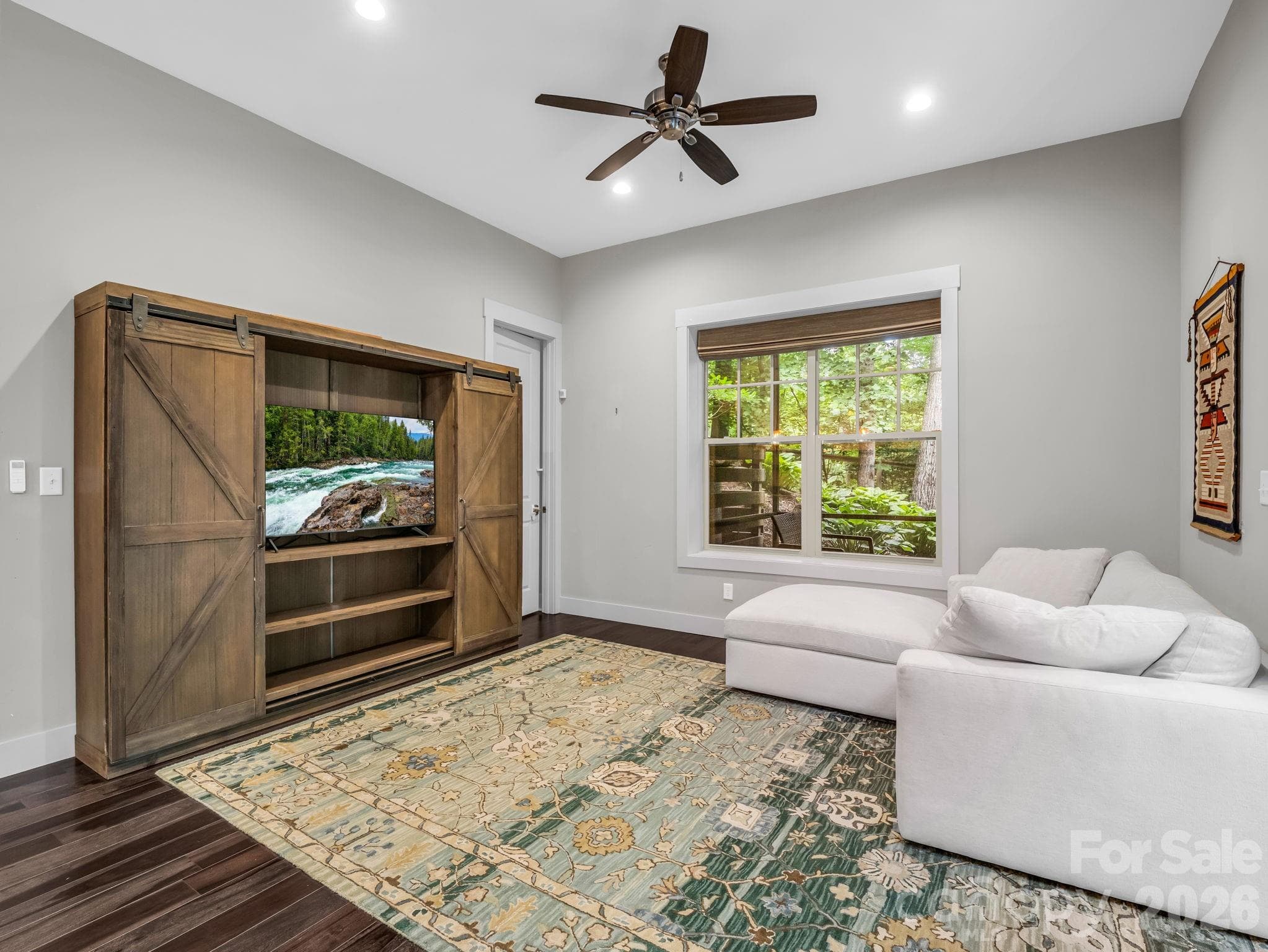 Living area on lower level - 122 Cisco Road, Asheville