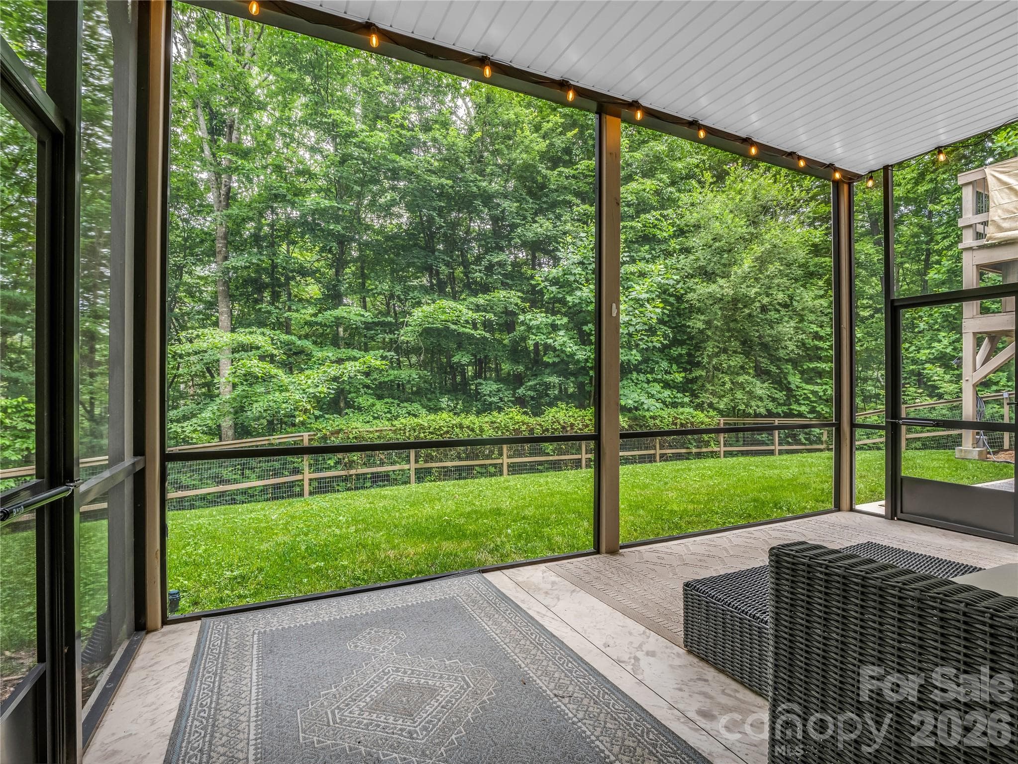 Screen porch on lower level - 122 Cisco Road, Asheville