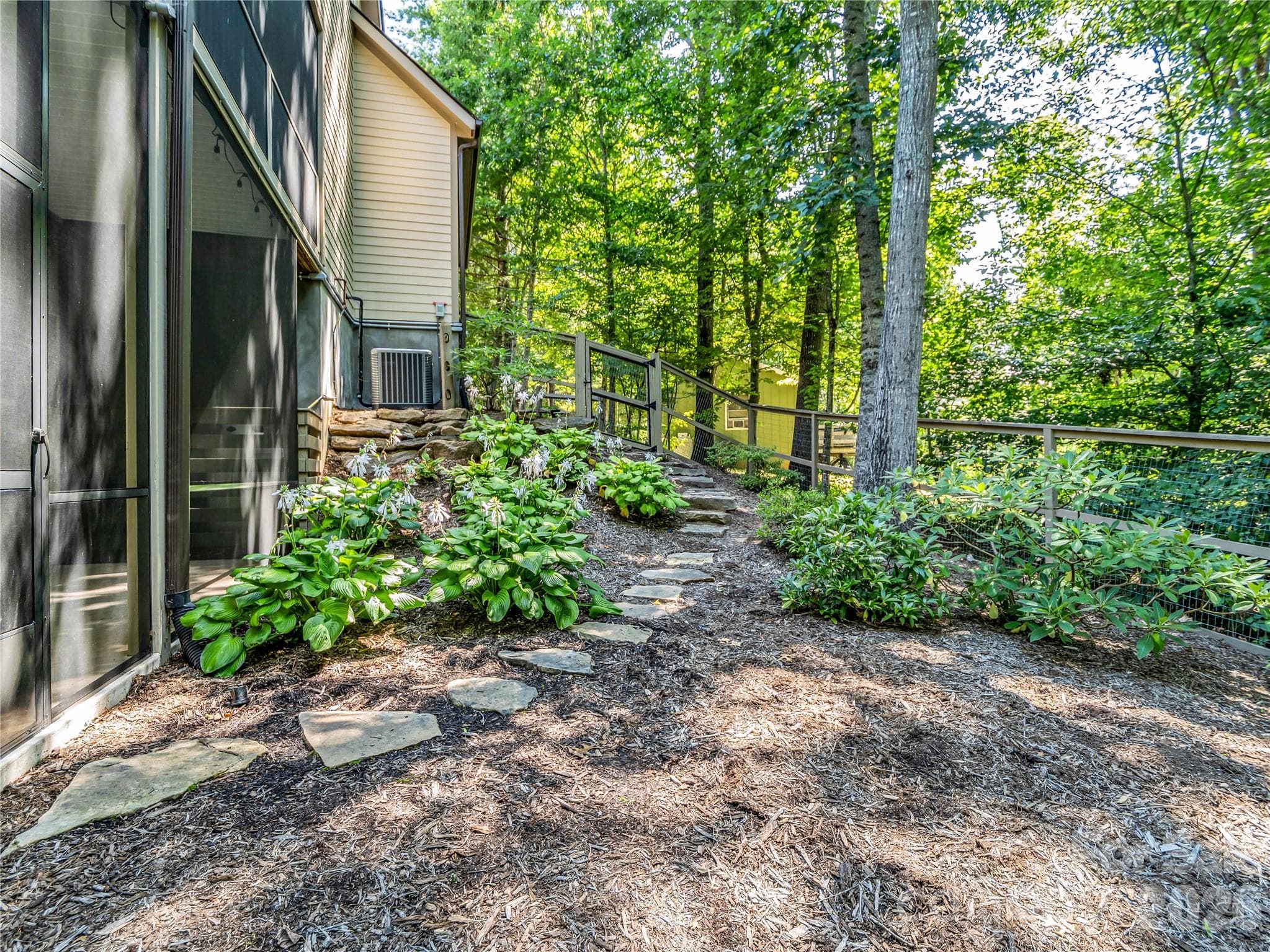 Path to lower level  entrance - 122 Cisco Road, Asheville