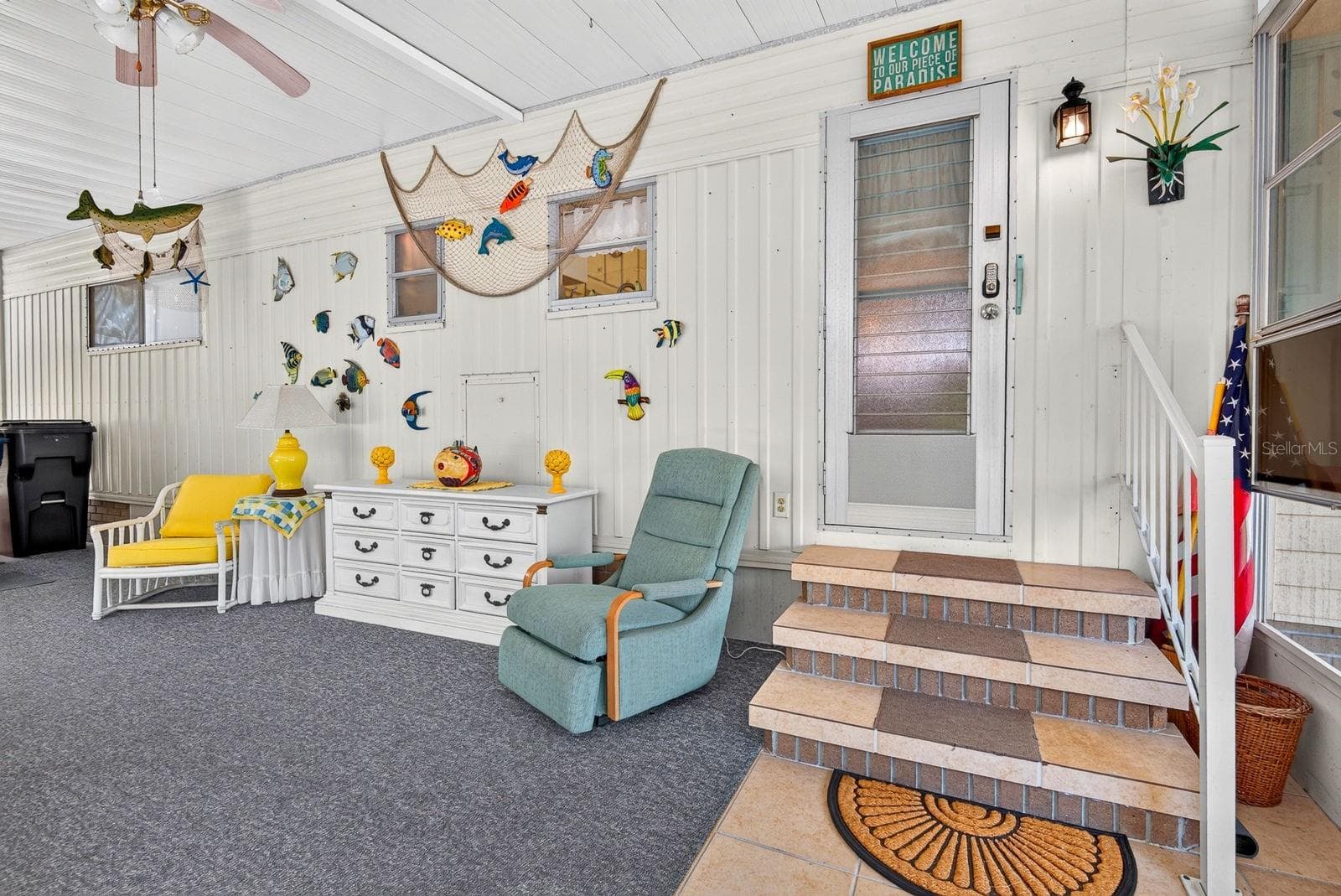 Entrance into home from enclosed porch - 37 CABALLO WAY, BRADENTON