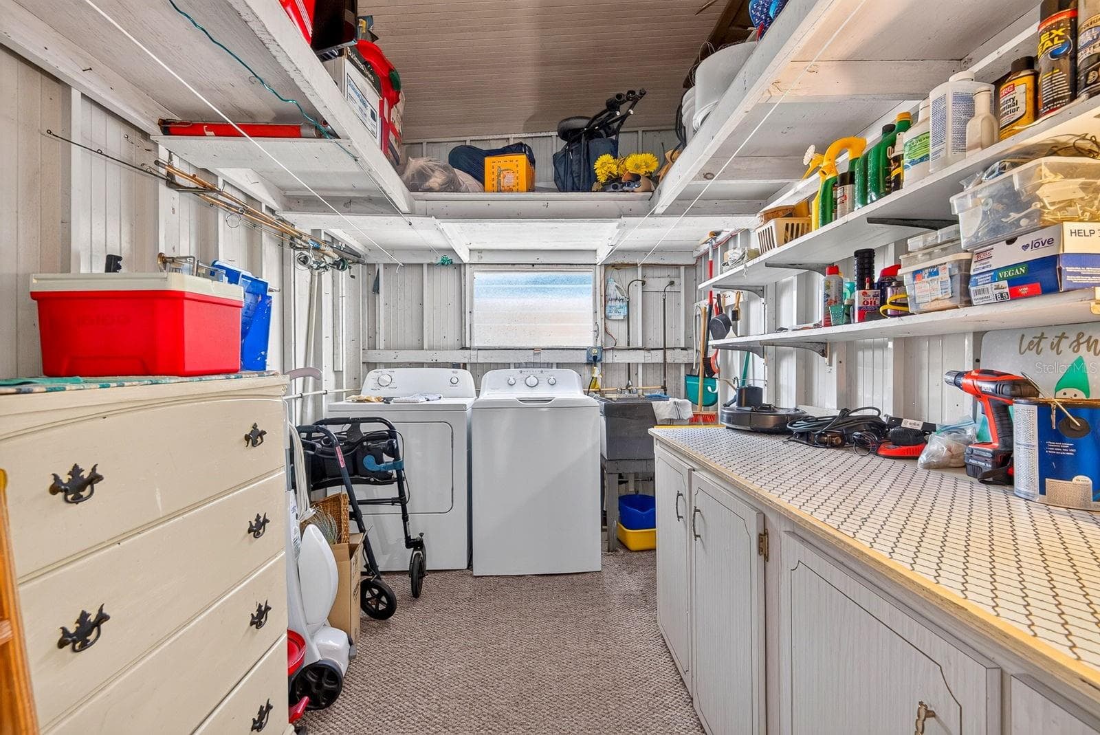 Utility Shed with Washer and dryer and lots of storage - 37 CABALLO WAY, BRADENTON