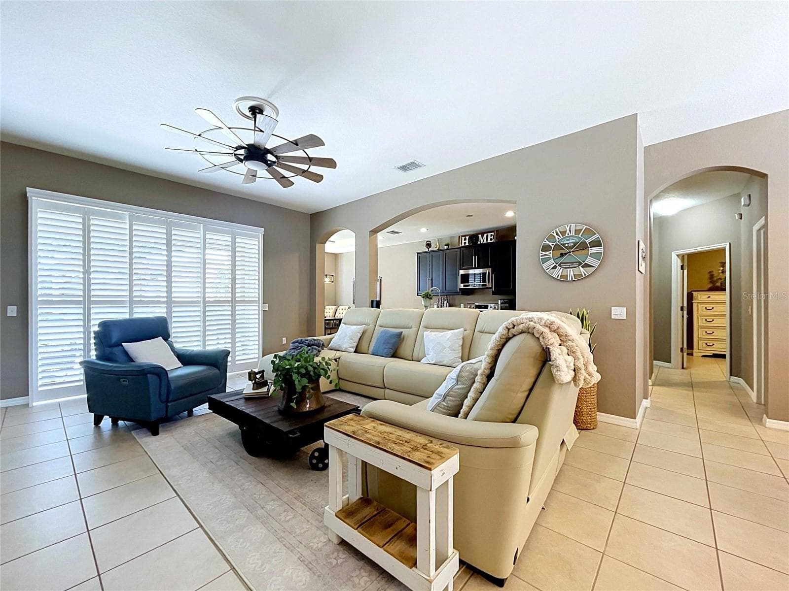 Family Room with Plantation Shutters - 1748 BROOKSTONE WAY, PLANT CITY