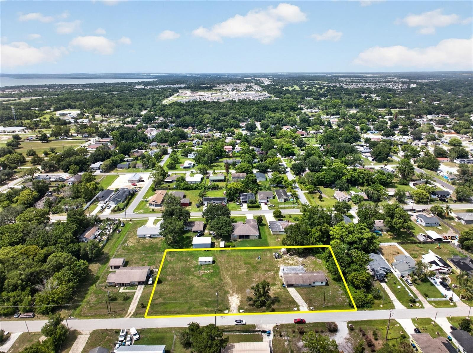 Aerial view of the parcel boundary, closer angle. - 212 15TH AVE, OCOEE