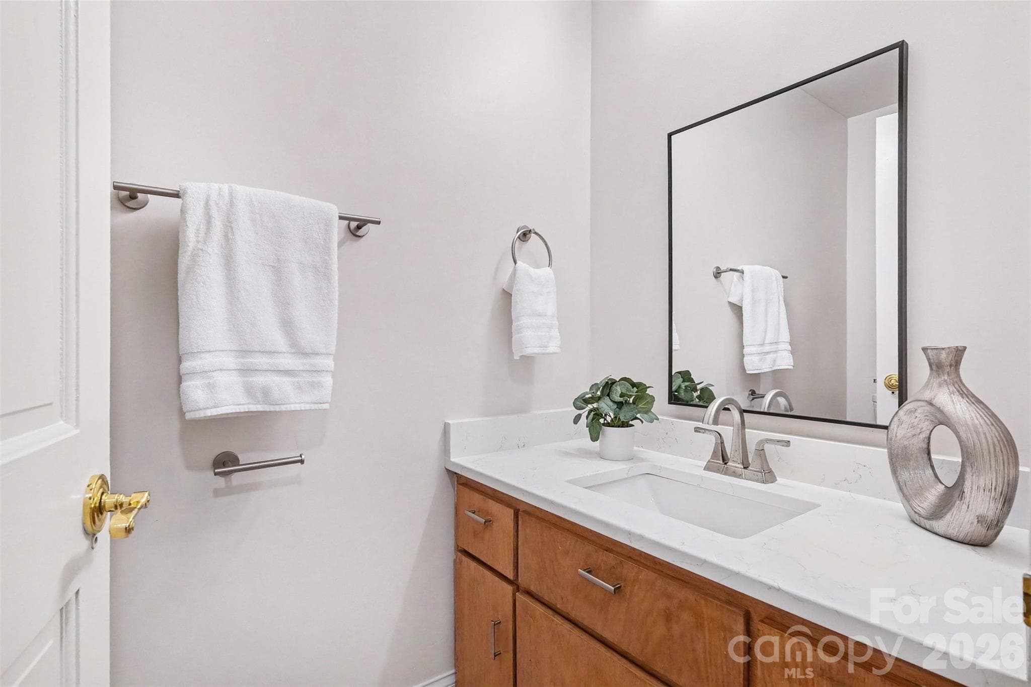 Back downstairs, check out your new powder room. - 5042 Marci Lane, Belmont