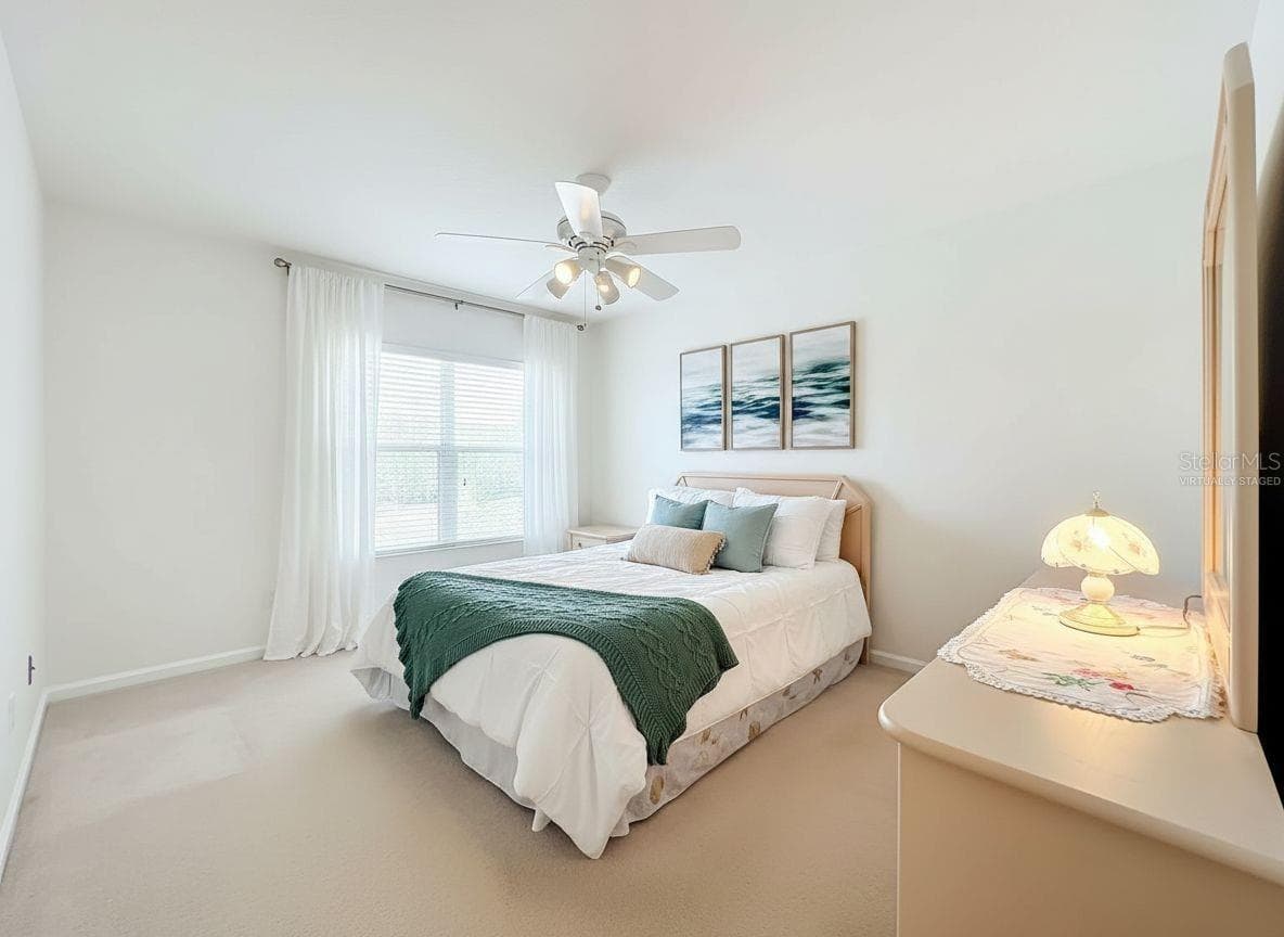 Second  bedroom - virtually staged decor - 16543 CEDAR CREST DR, ORLANDO