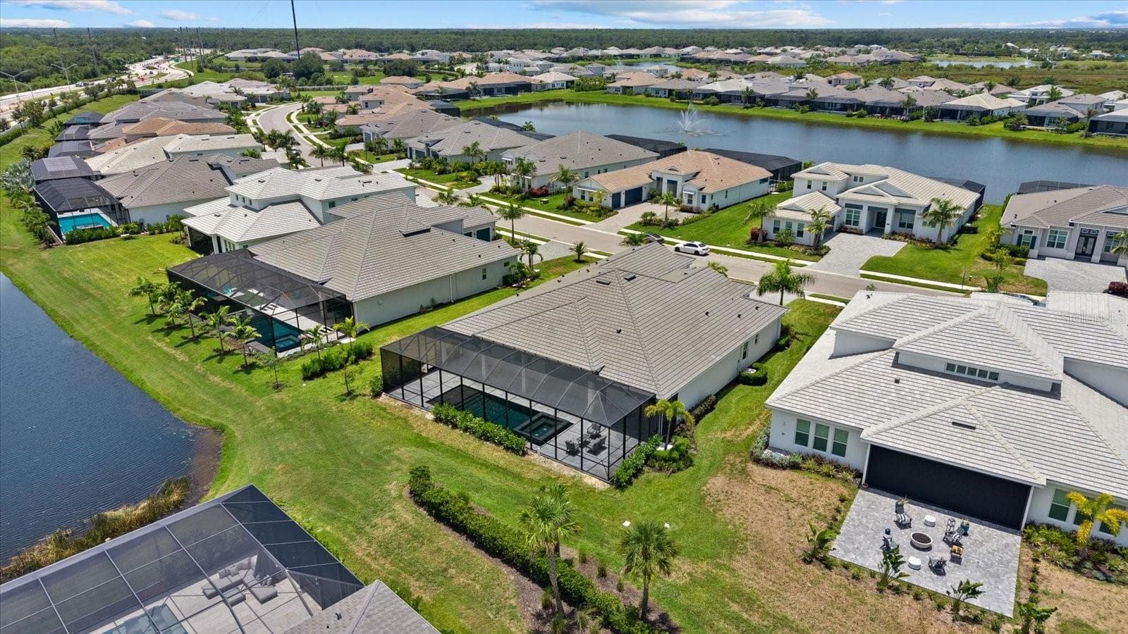 Rear of Home on Pond - 8133 NEVIS RUN, LAKEWOOD RANCH