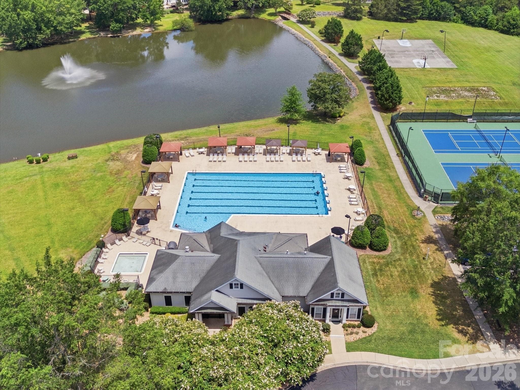 Rentable Clubhouse with pool, tennis courts - 2007 Rosewater Lane, Indian Trail