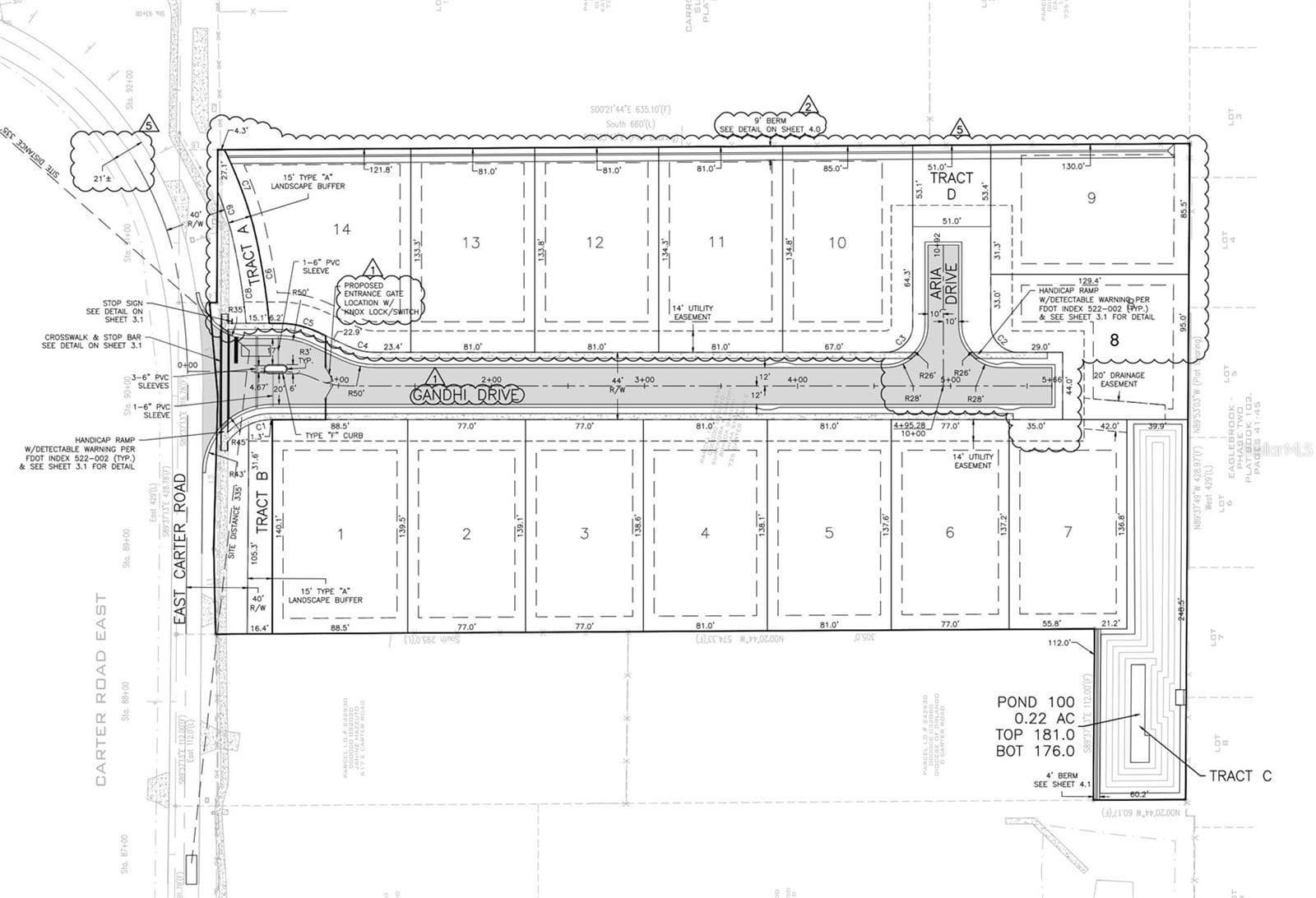 LOT 9 HERITAGE WOODS SITE PLAN - 605 ARIA DR., LAKELAND