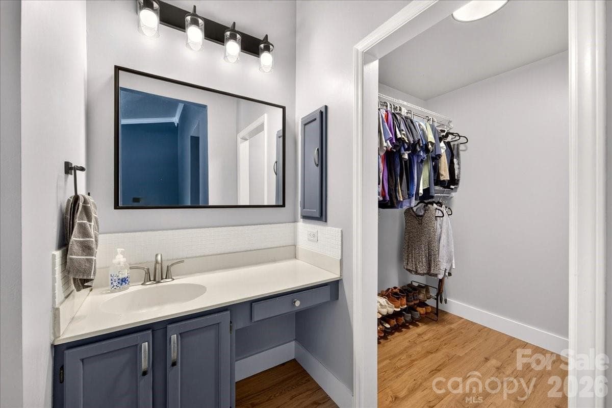 Primary ensuite bathroom with walk-in closet - 8220 Legare Court, Charlotte