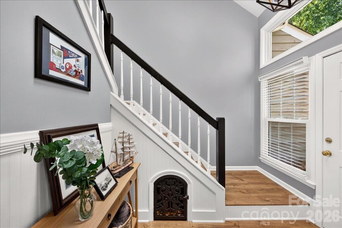 Cute under the stairs storage area - 8220 Legare Court, Charlotte