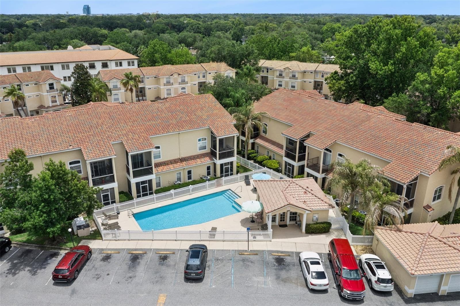 Aerial Community Pool - 674 SANDY NECK LN #104, ALTAMONTE SPRINGS