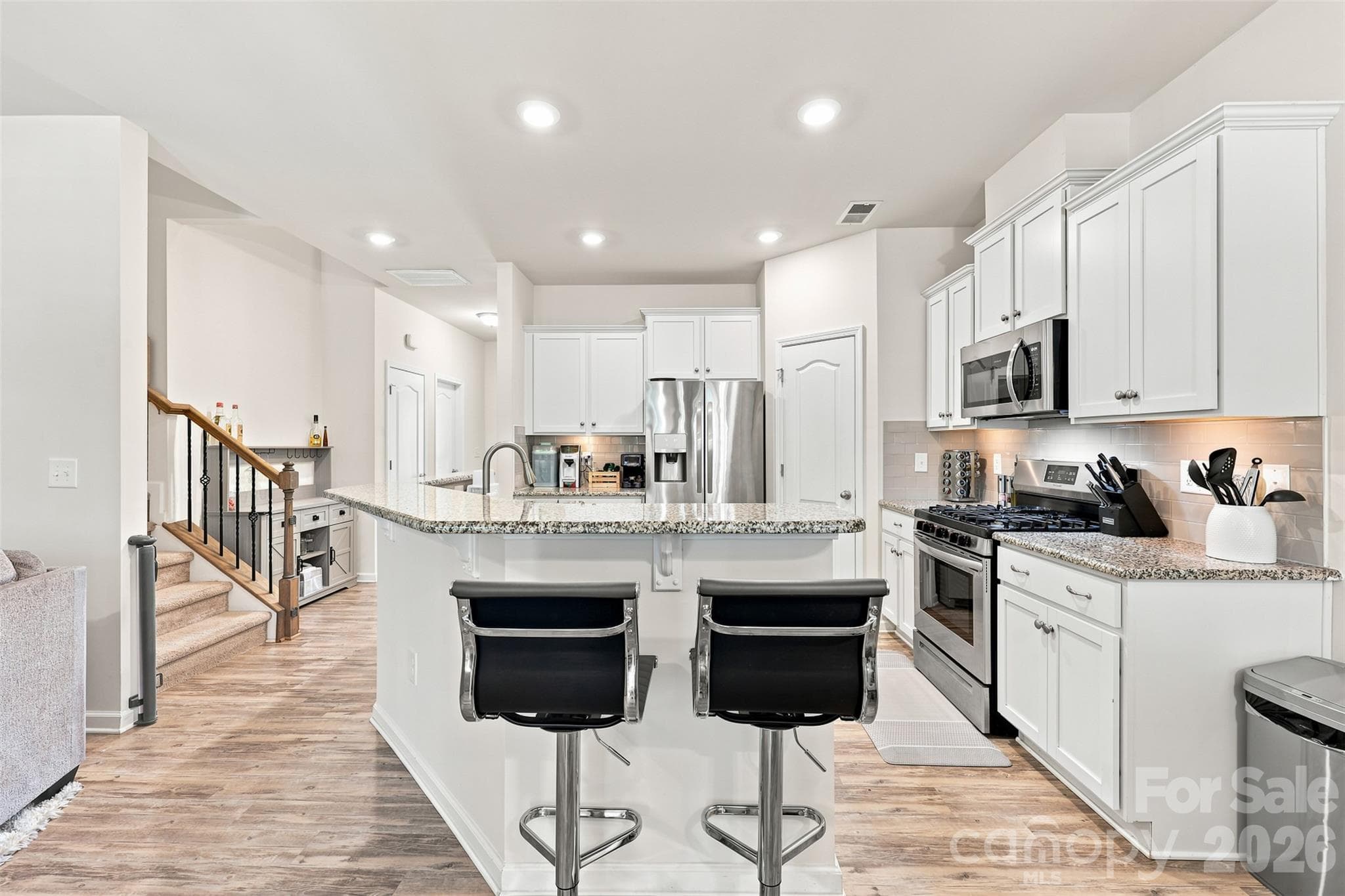 Kitchen with Bar Seating - 347 Kennebel Place, Fort Mill