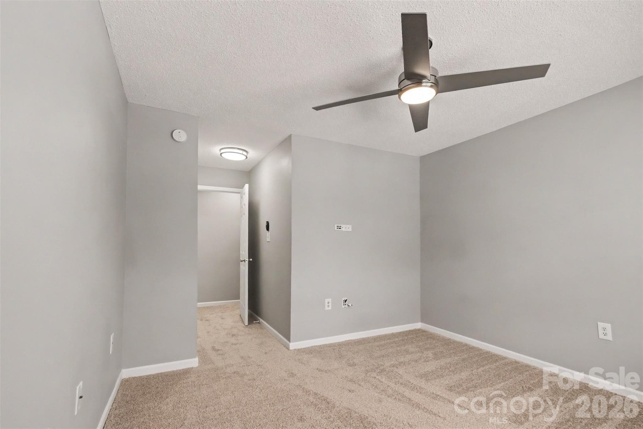 Bedroom #3, enjoy remote controlled ceiling fan with light - 12683 Bluestem Lane, Charlotte