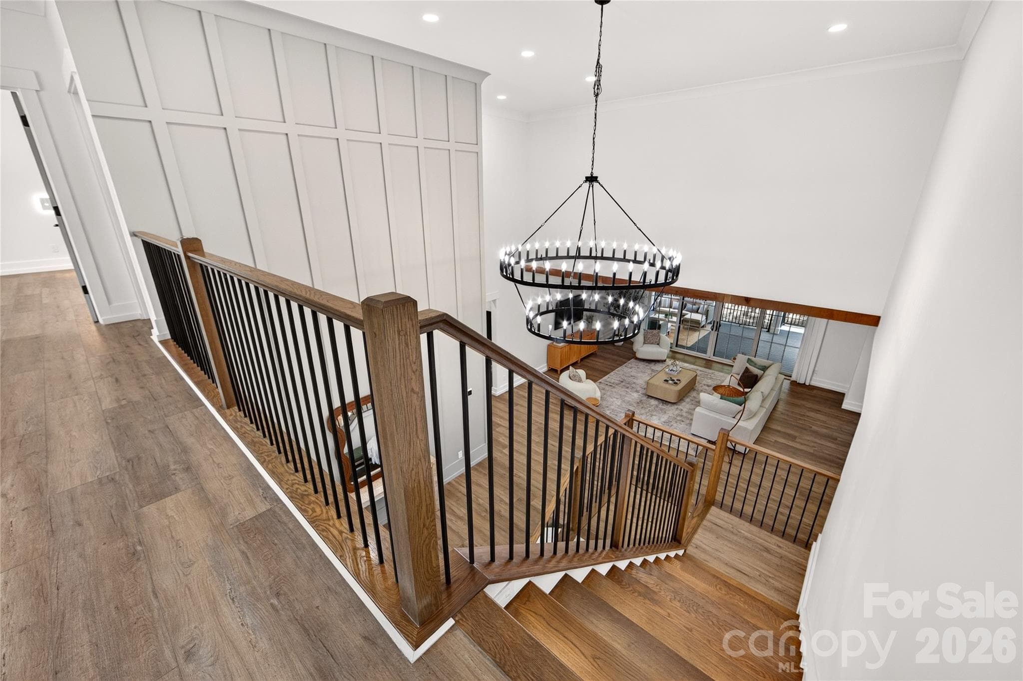 Staircase to second level - 3141 Brayland Avenue, Matthews
