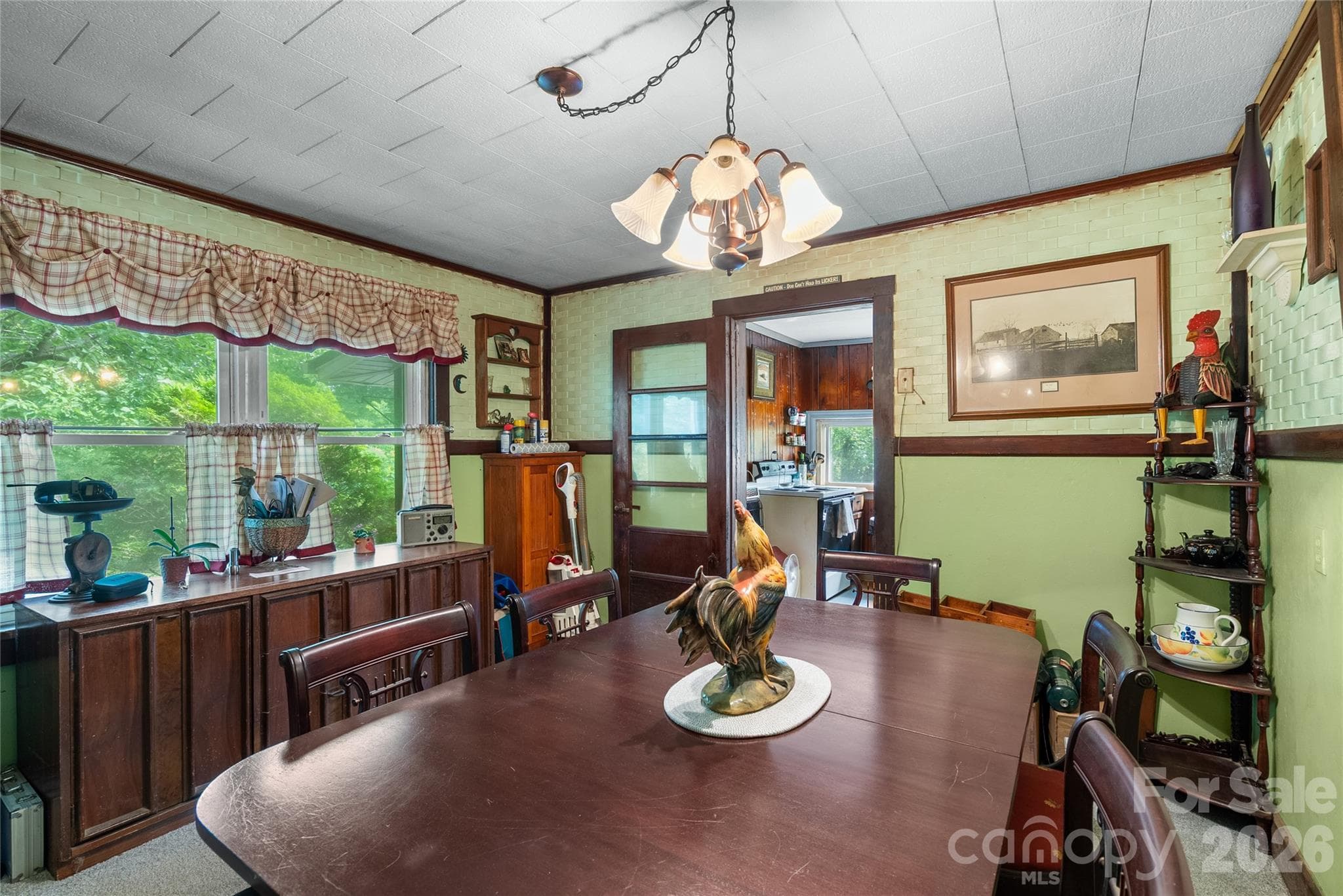 Dining Room w/windows - 3151 N Bearwallow Road, Hendersonville