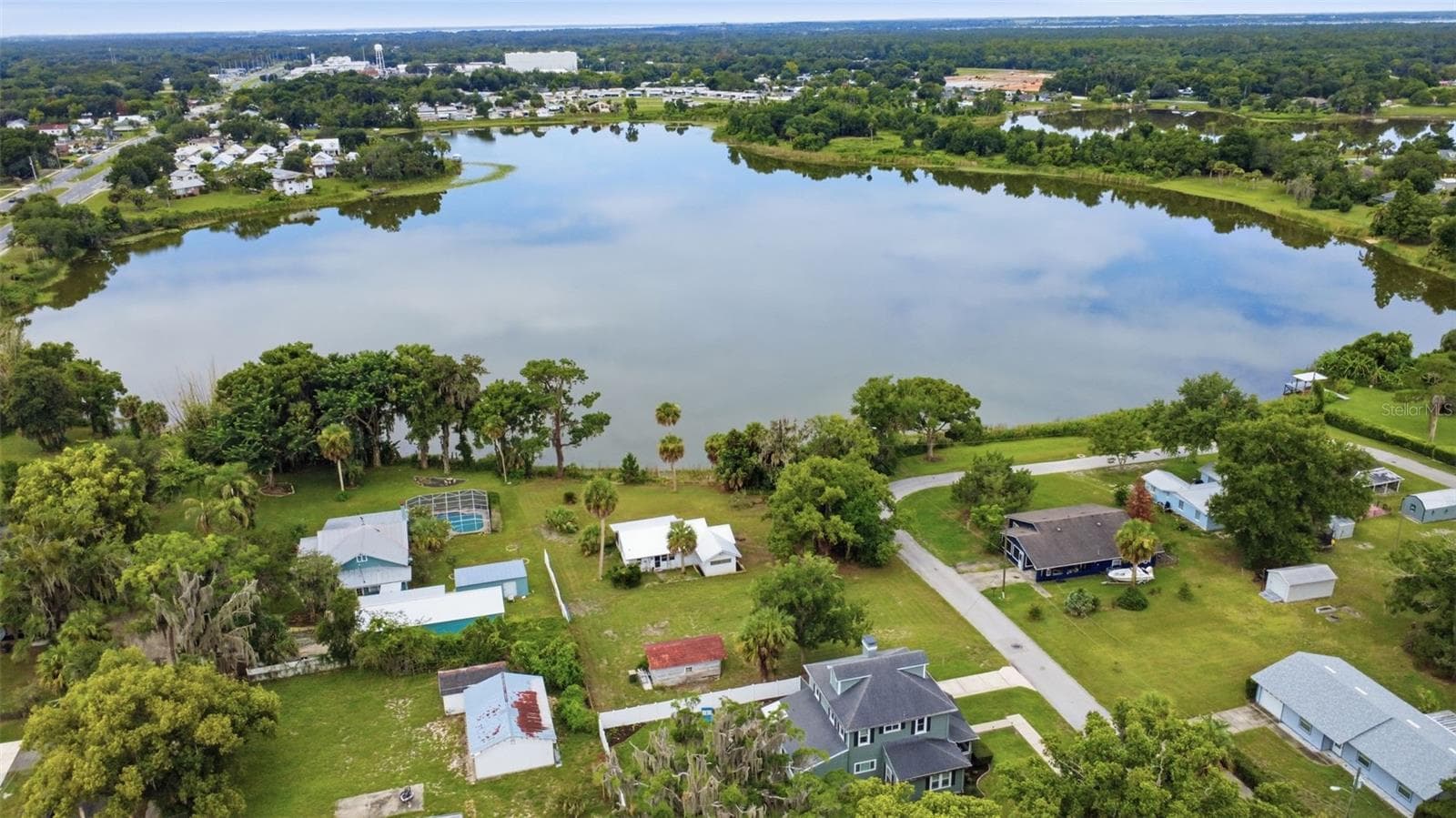 Aerial view of Lake Enola - 47 DAVIS AVE, UMATILLA