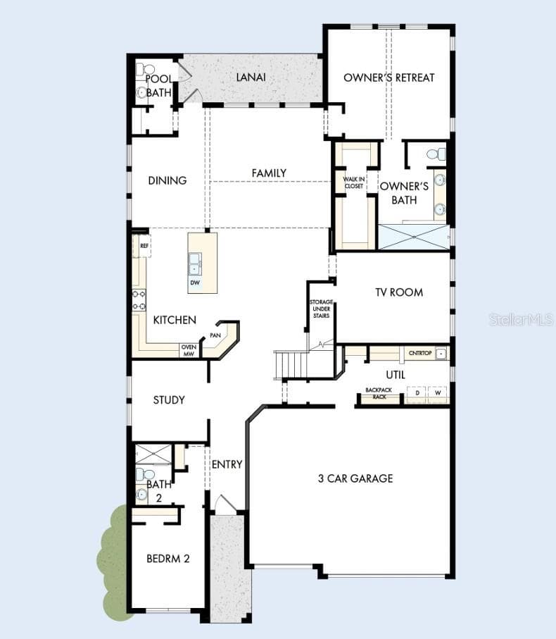 Floor Plan First Floor - 11109 BERRY TROUGH TRL, ODESSA