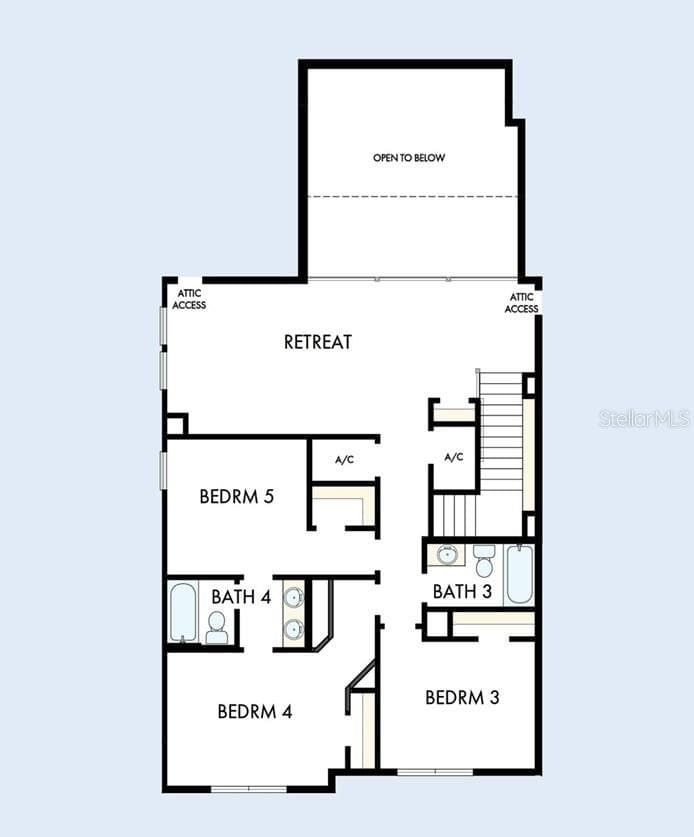 Floor Plan Second Floor - 11109 BERRY TROUGH TRL, ODESSA