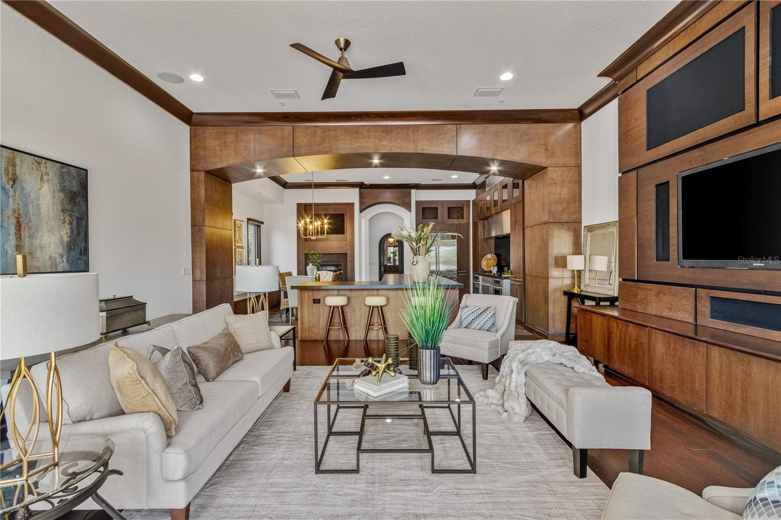 View of living room in foreground, and kitchen in background - 1008 PASEO DEL RIO NE, ST PETERSBURG