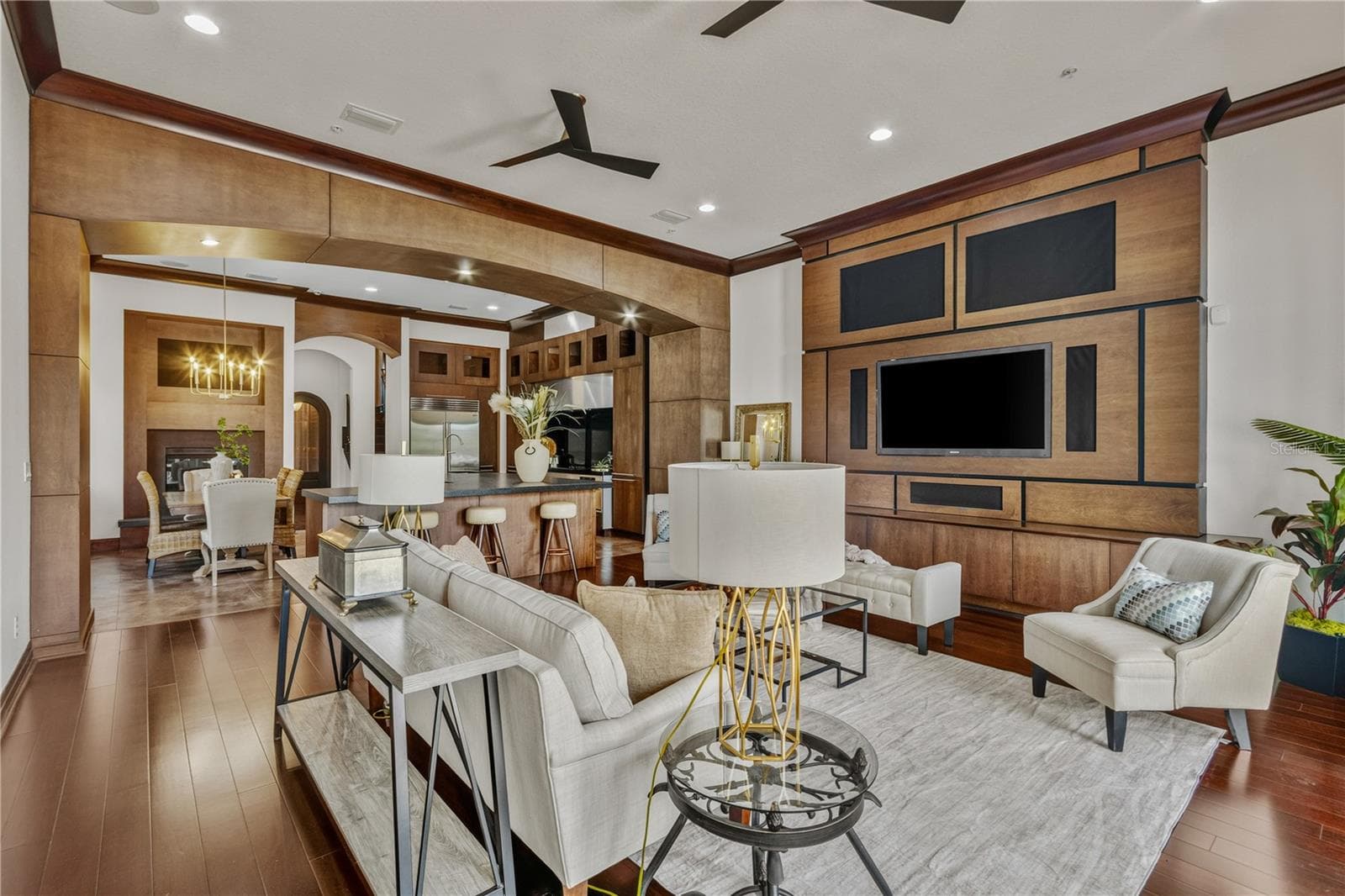 Livingroom - the property is equipped with A/V and the TVs convey with the home. - 1008 PASEO DEL RIO NE, ST PETERSBURG