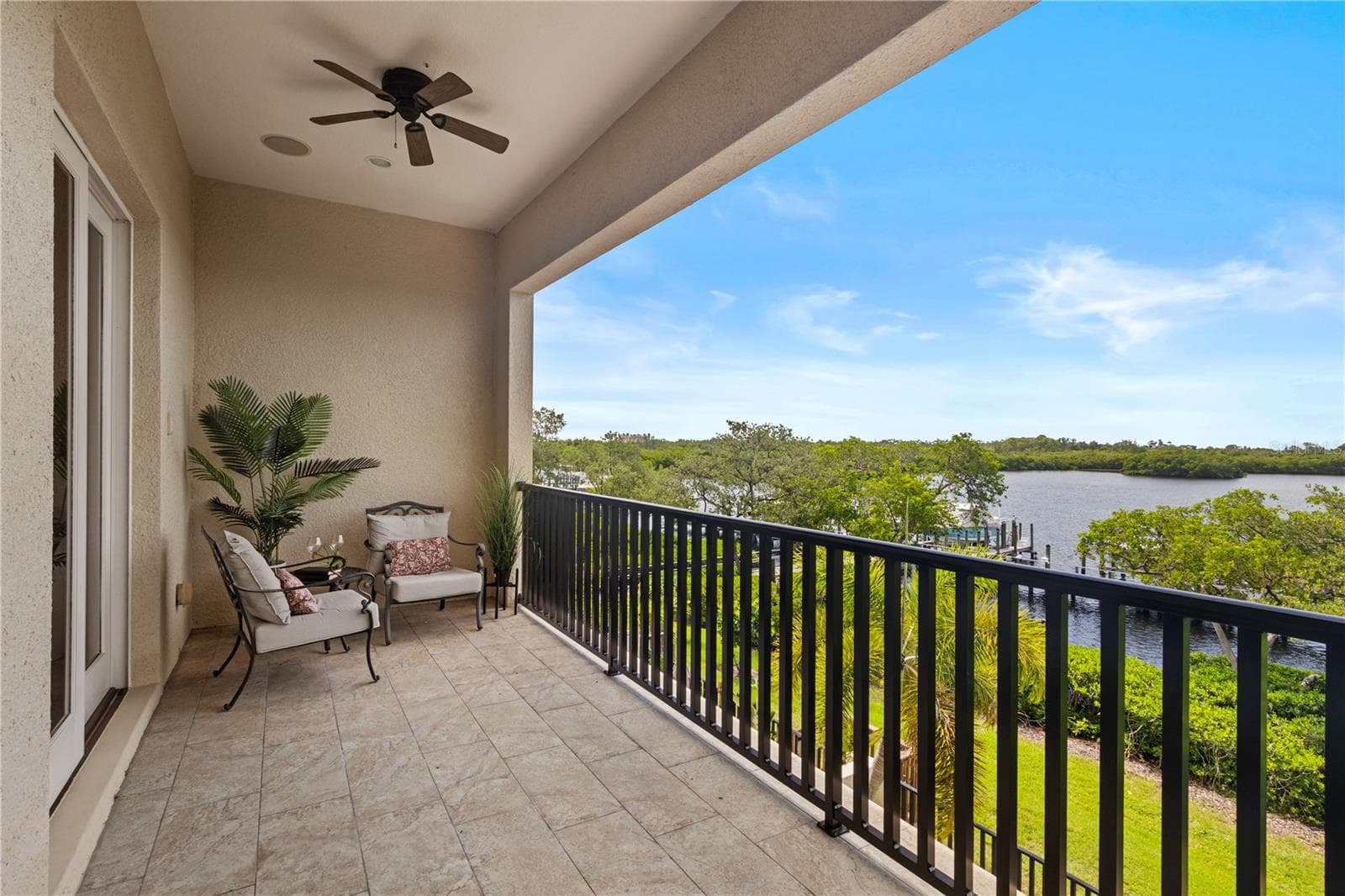 Master bedroom balcony overlooking Weedon Island Preserve - 1008 PASEO DEL RIO NE, ST PETERSBURG