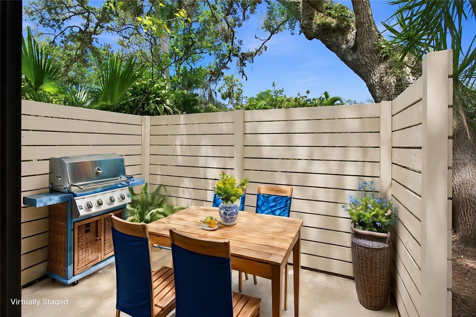 Patio off of Primary Virtually Staged - 6947 WOODWIND DR #77, SARASOTA