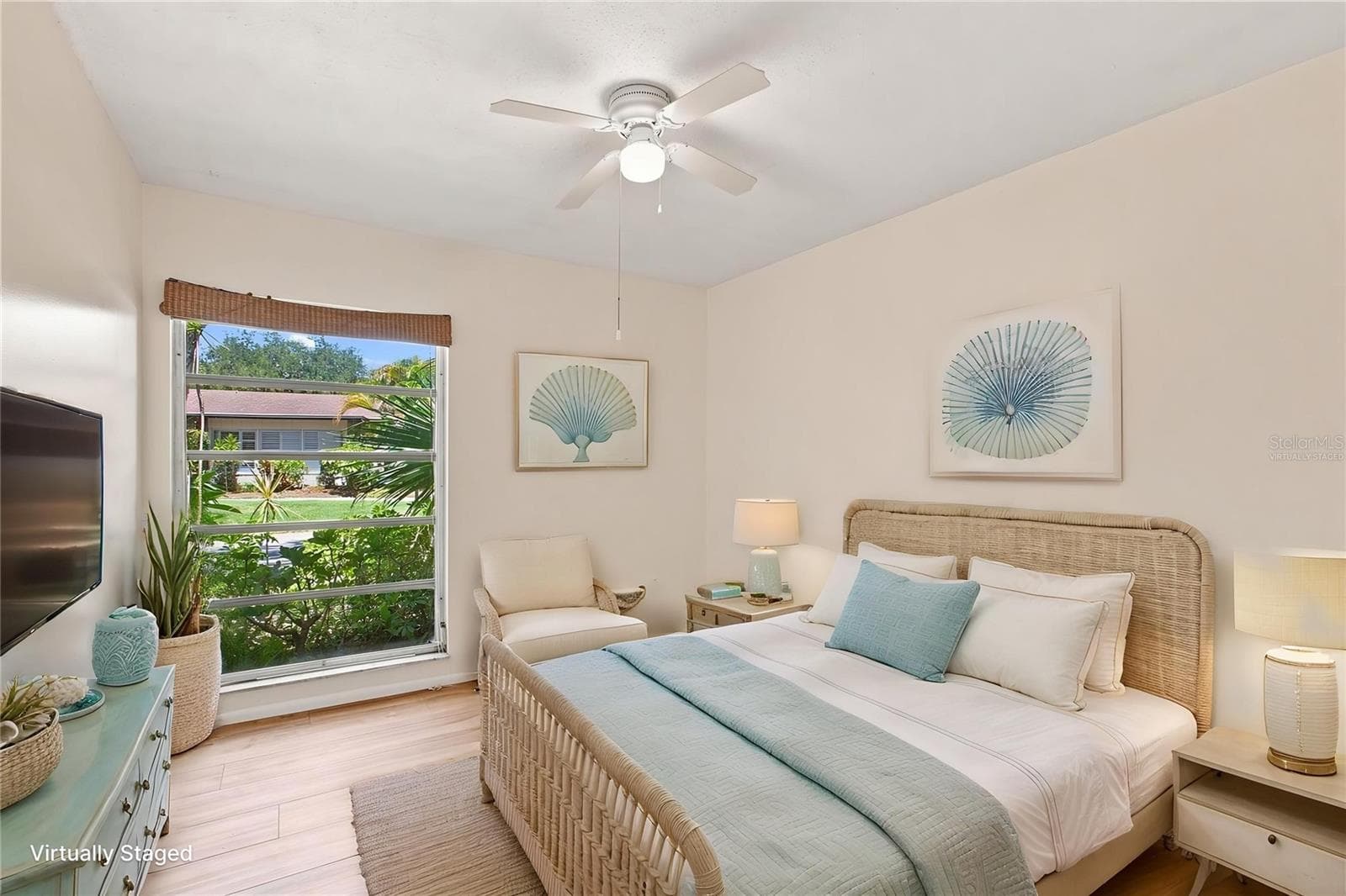 Guest Bedroom Virtually Staged - 6947 WOODWIND DR #77, SARASOTA