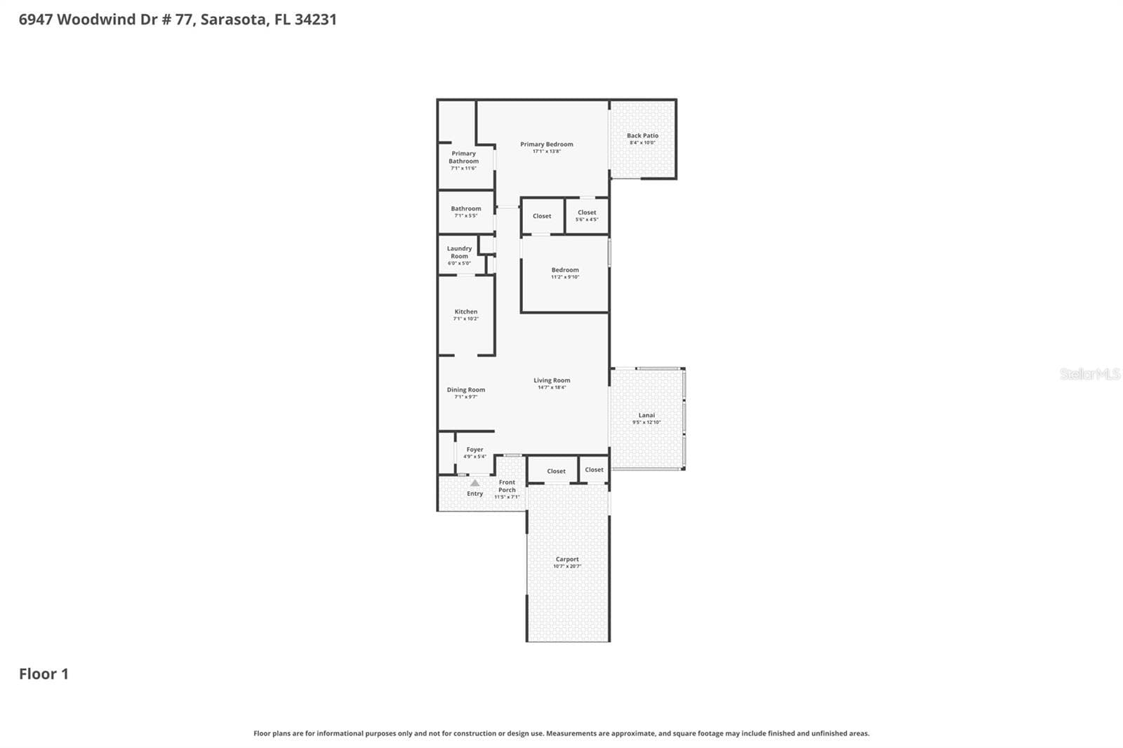 Floor Plan - 6947 WOODWIND DR #77, SARASOTA