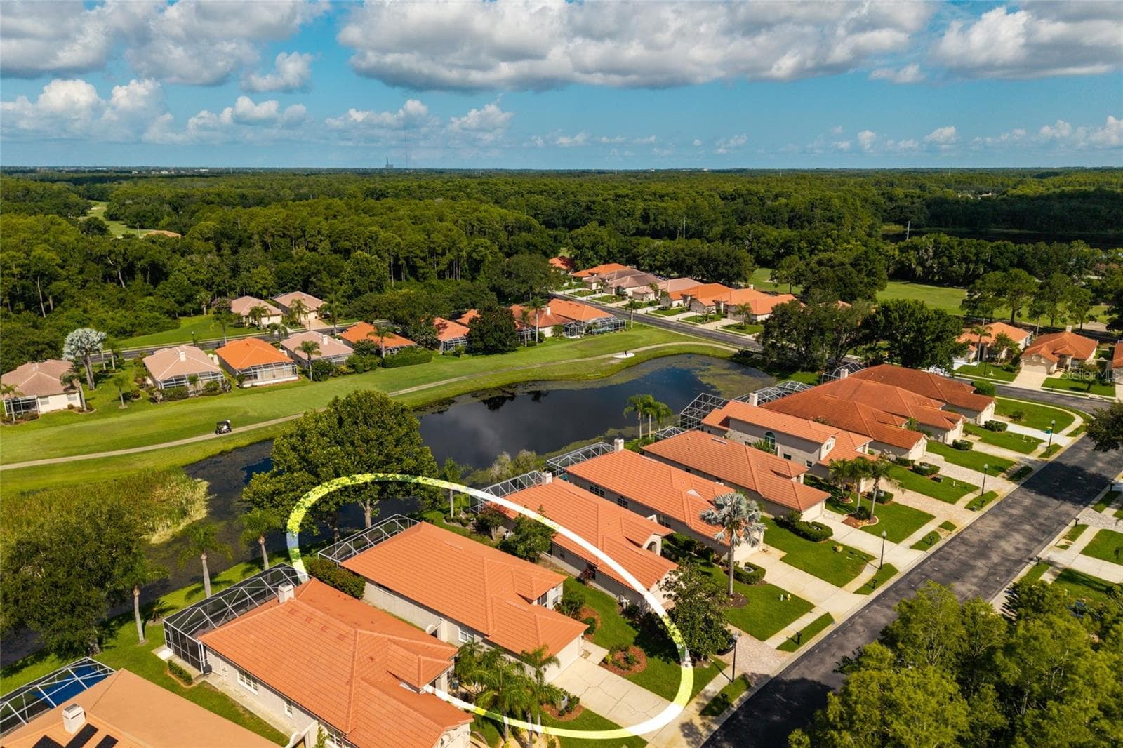 Watch the golfers from the lanai, they will not be in your backyard. - 1338 DARTFORD DR, TARPON SPRINGS