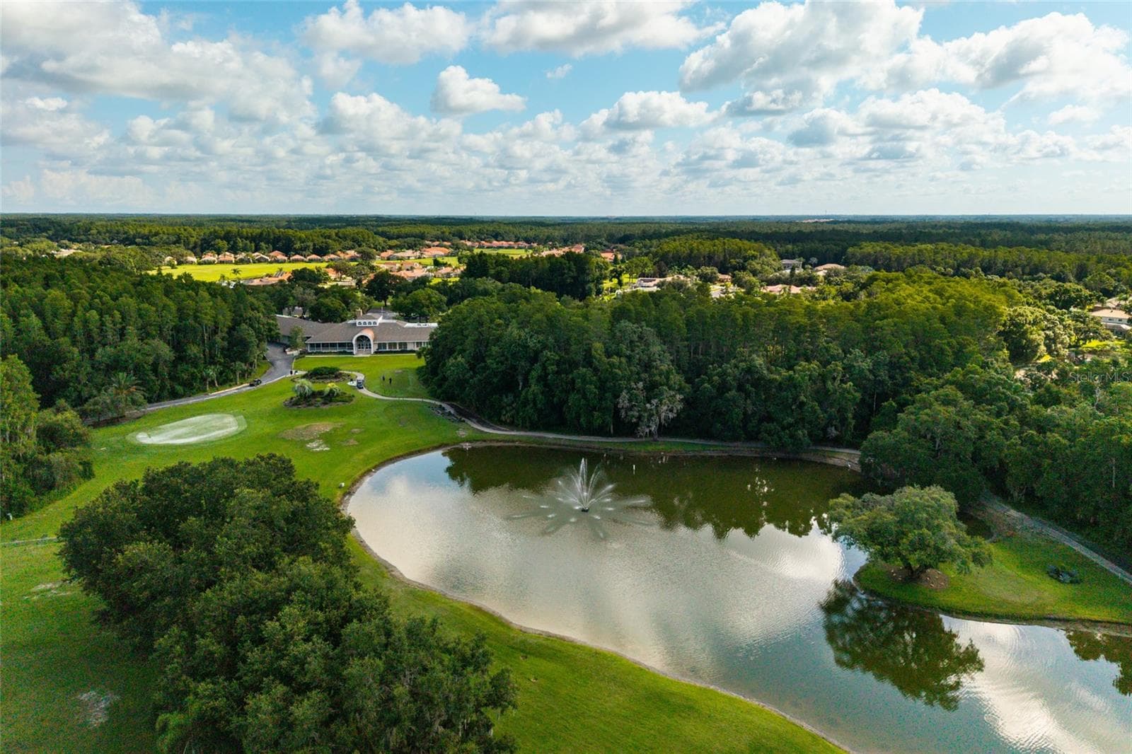 Aireal view of clubhouse and surrounding property - 1338 DARTFORD DR, TARPON SPRINGS