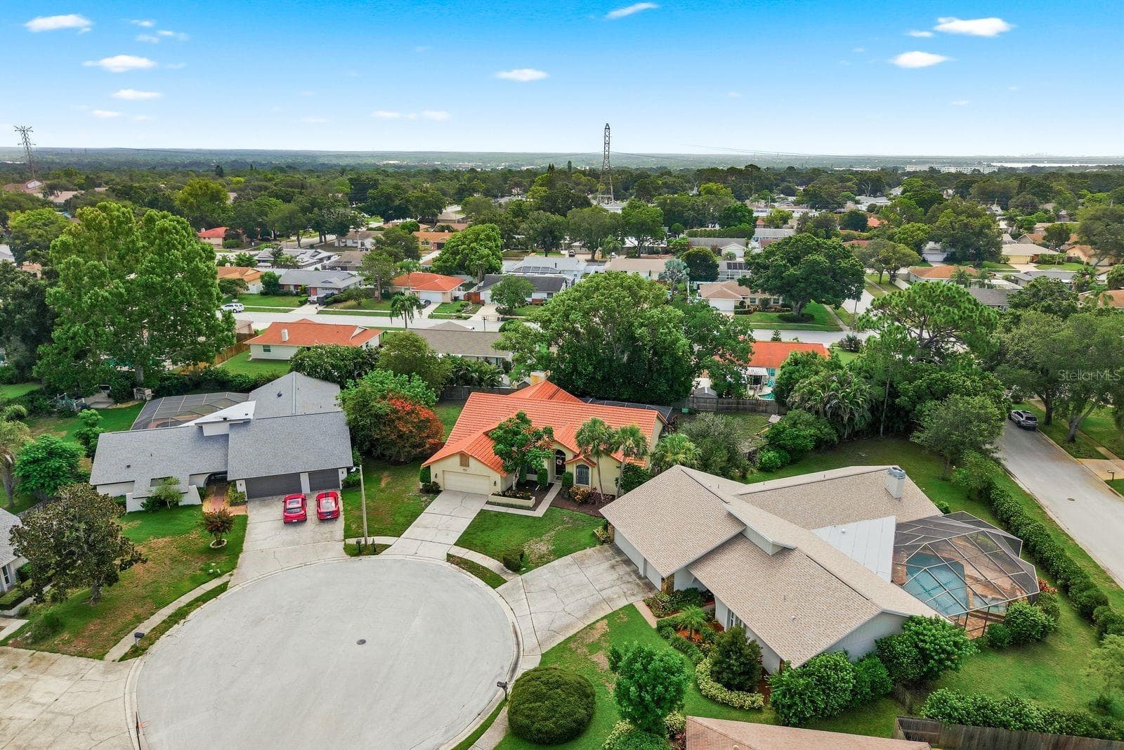 Cul-De-Sac Aerial - 2729 REDFORD CT E, CLEARWATER