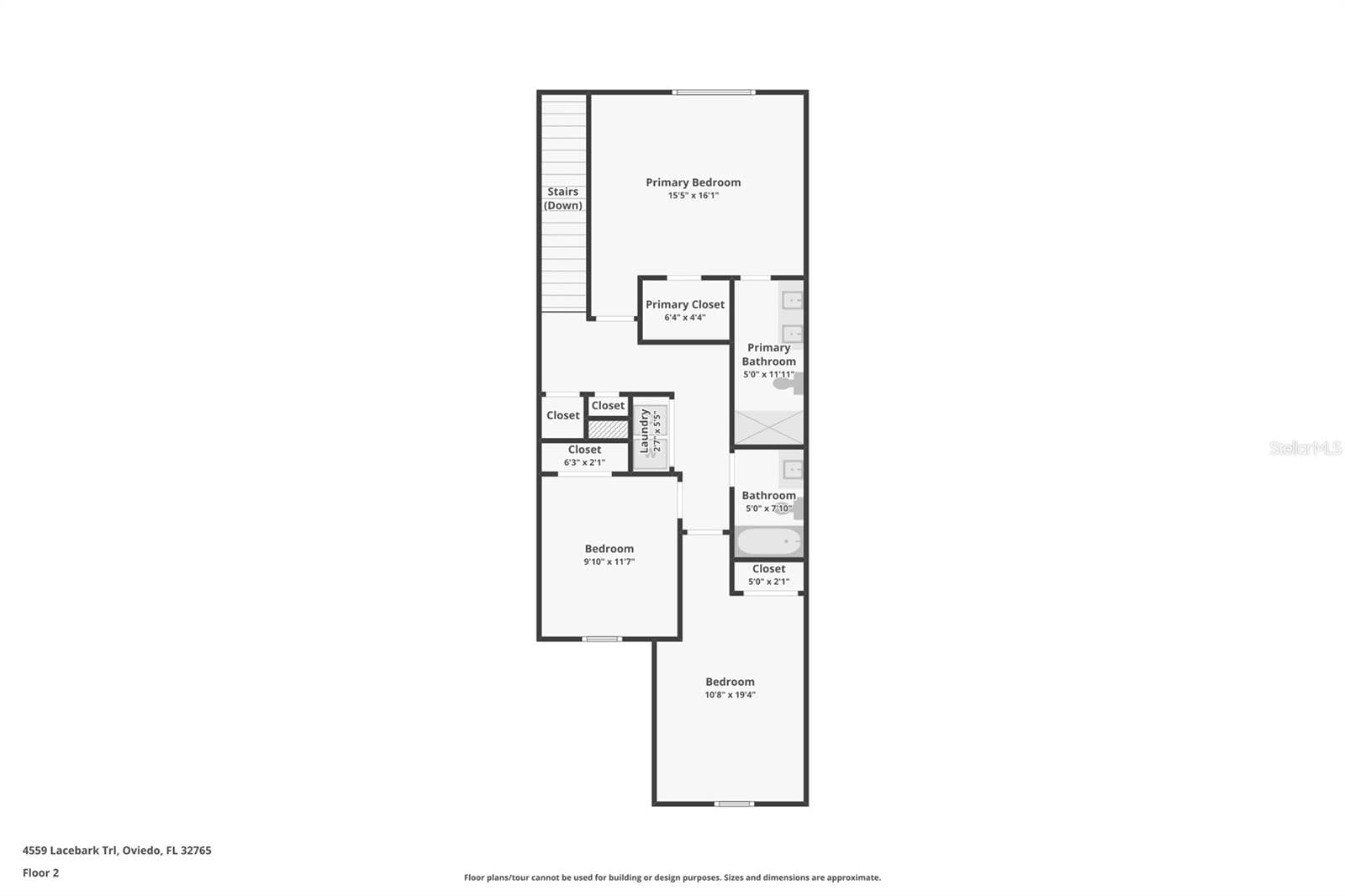 Floor Plan - Second Floor. - 4559 LACEBARK TRL, OVIEDO