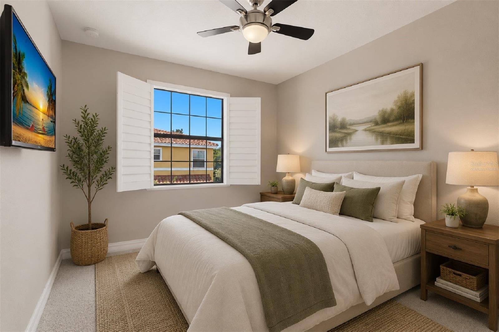 Virtually staged - Guest Bedroom 2 - 10016 EAGLE CREEK CENTER BLVD, ORLANDO