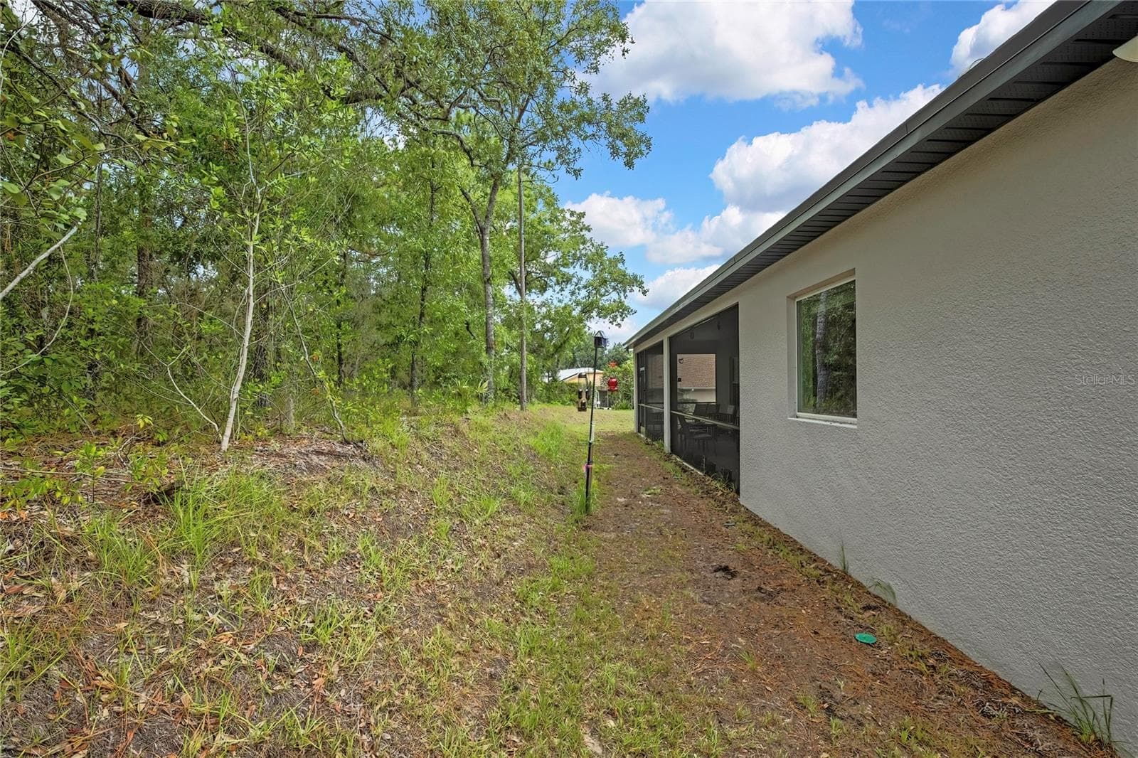 side view of side yard - 32 CARNATION CT, HOMOSASSA