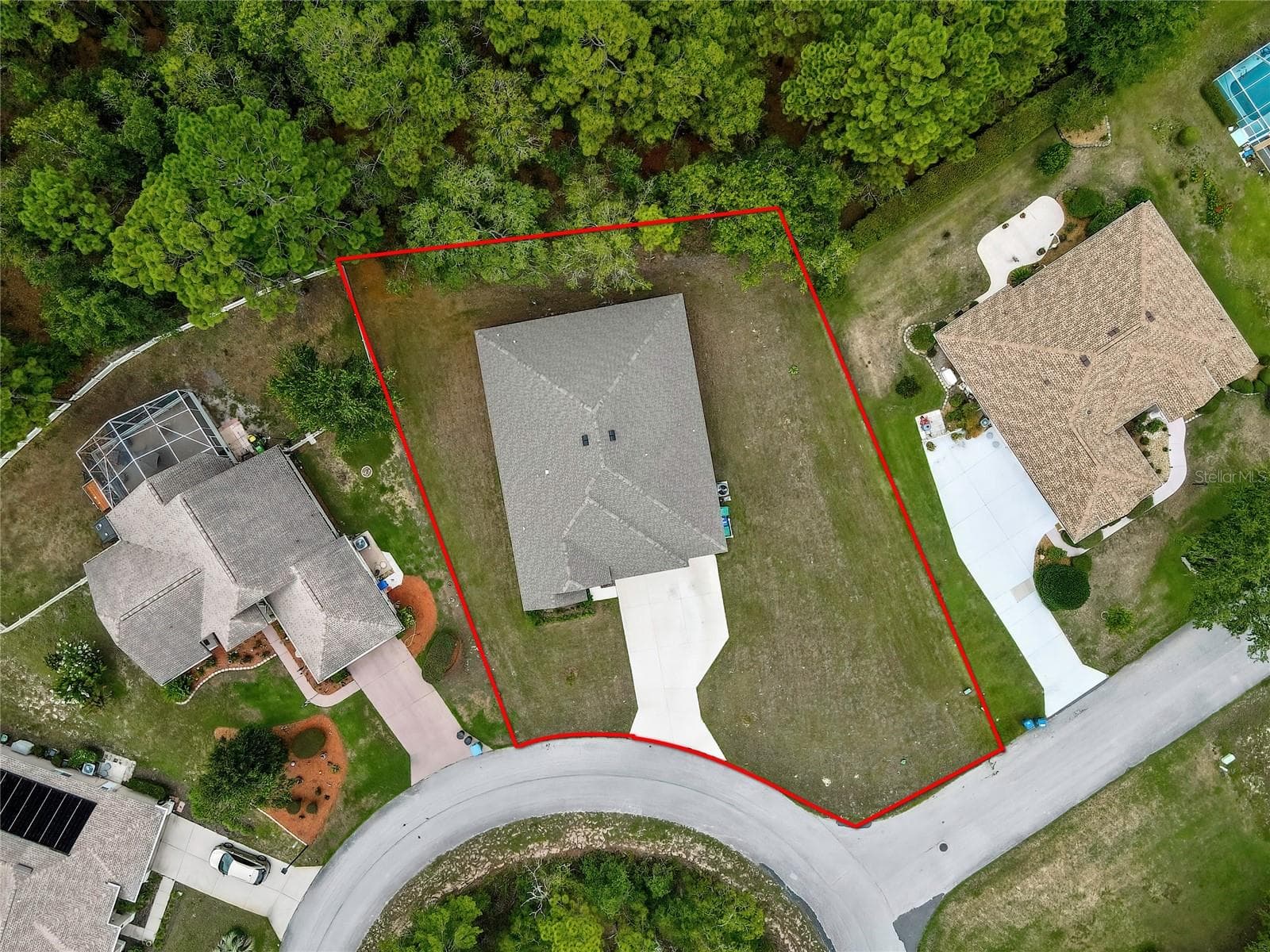 overhead aerial view - 32 CARNATION CT, HOMOSASSA