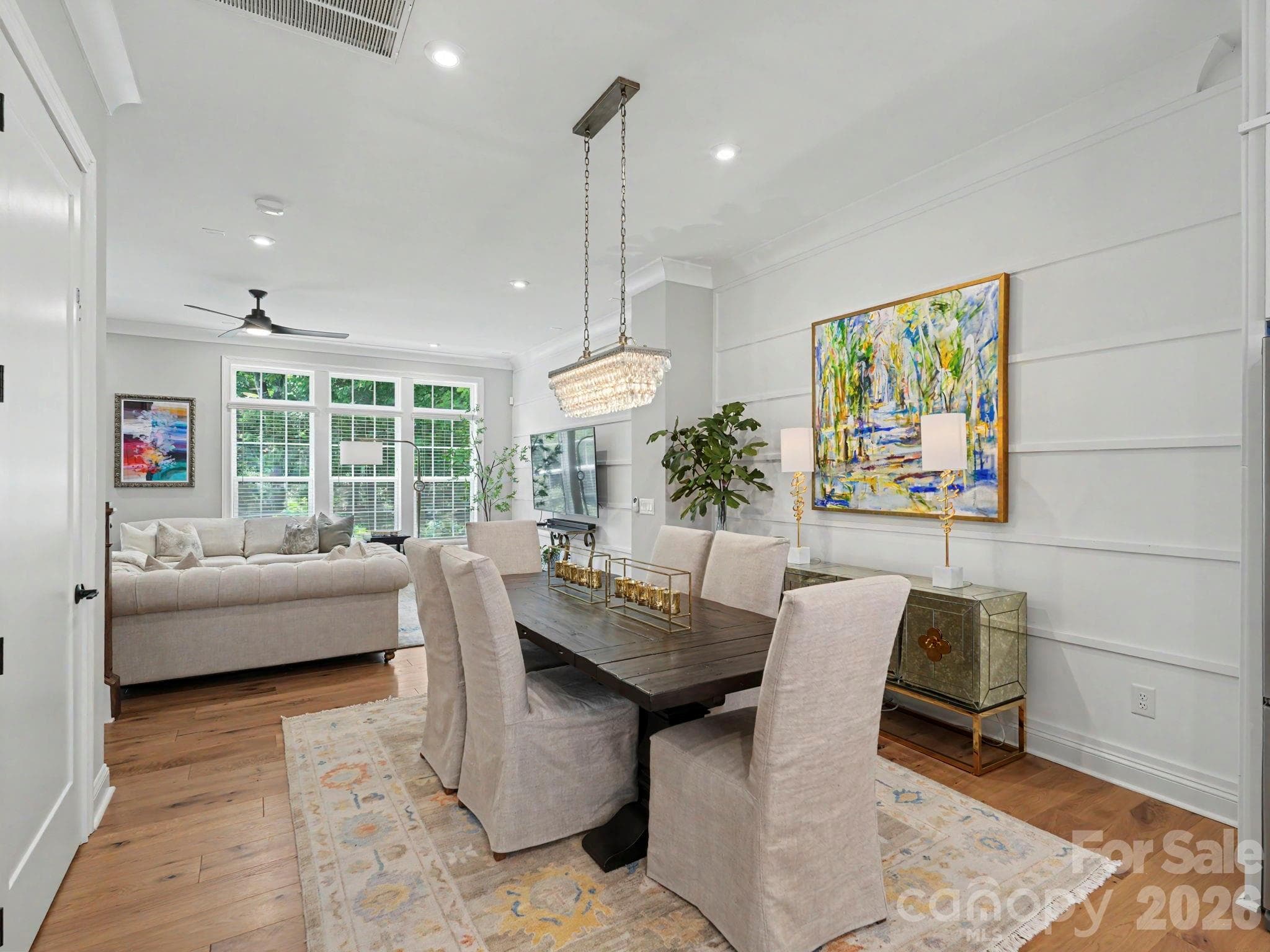 Dining Room with Designer Furniture and Lighting - 2523 Deacon Avenue, Charlotte