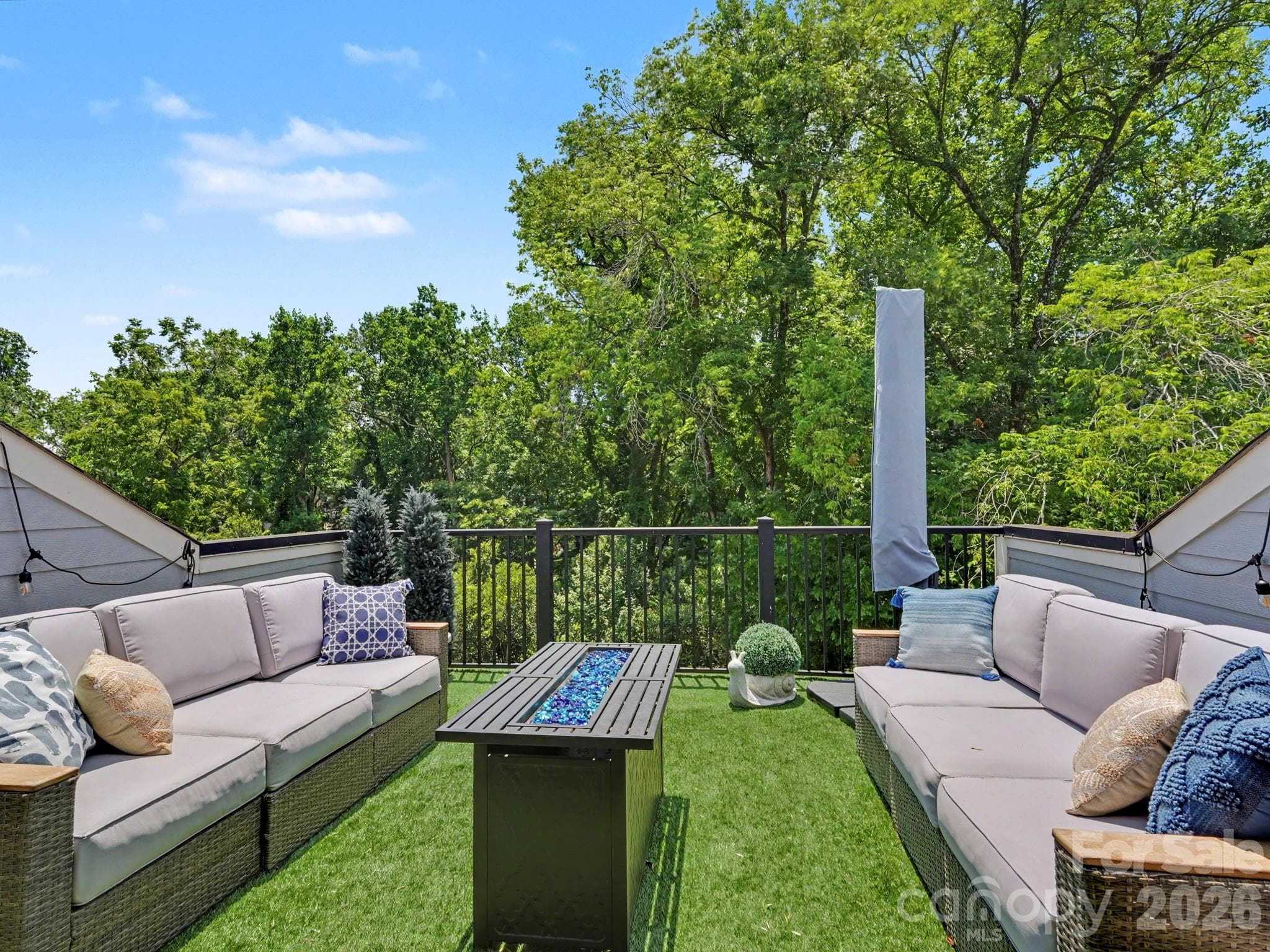 Rooftop Terrace overlooking wooded area giving you privacy. - 2523 Deacon Avenue, Charlotte