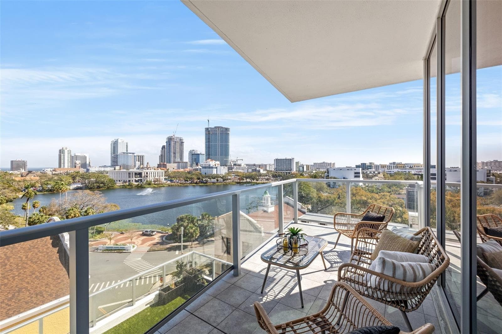 Private terrace with views of Mirror Lake and Tampa Bay - 777 3RD AVE N #805, ST PETERSBURG