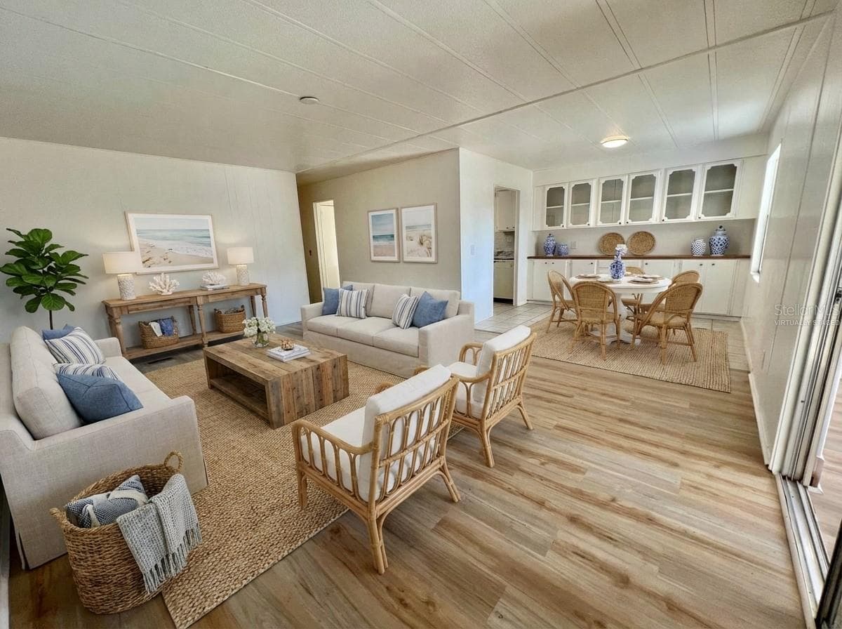 Virtually Staged - Living Room & Dining Room - 222 HAWTHORNE BLVD, LEESBURG