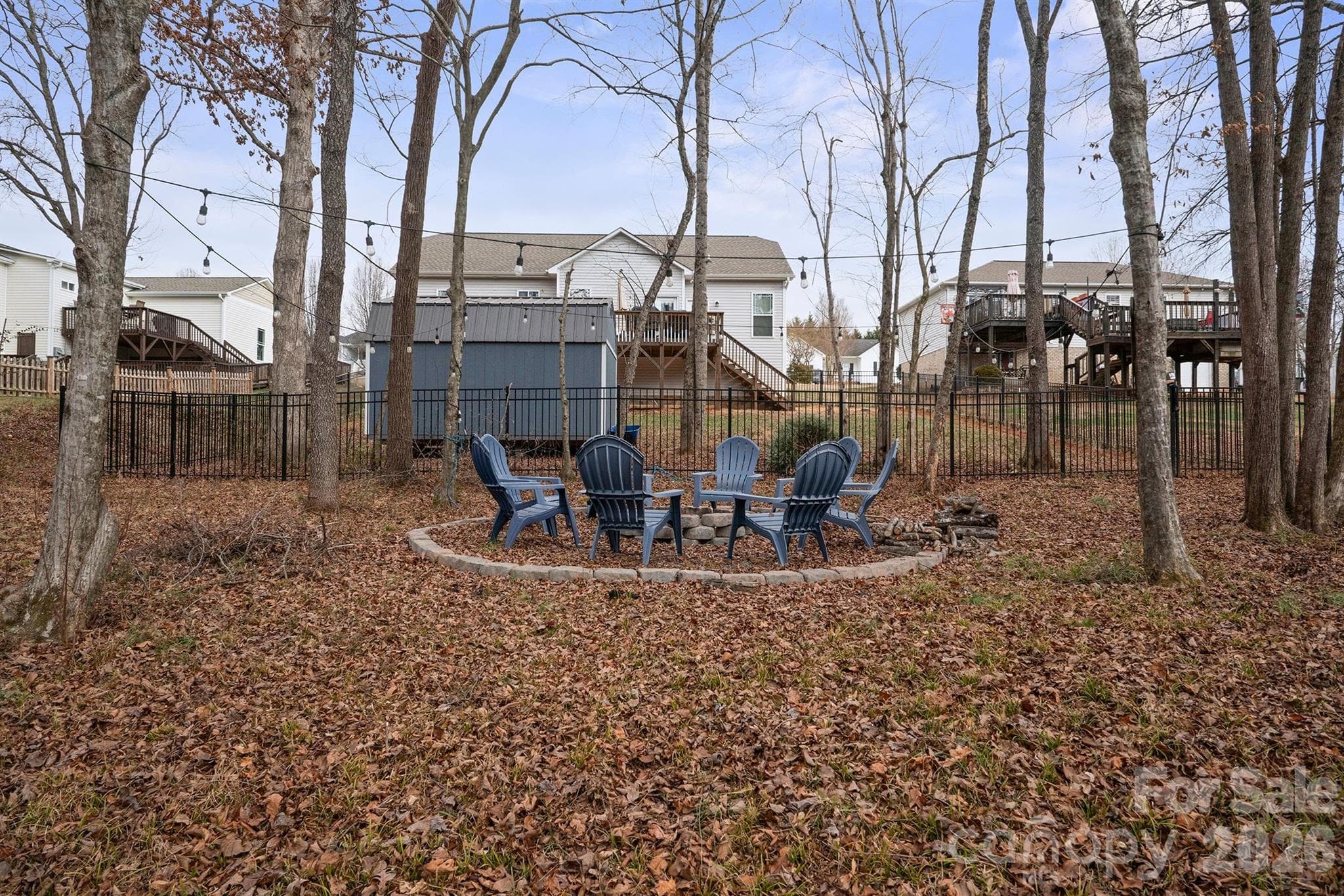 fire pit area! - 1544 Farmington Hills Drive, Conover