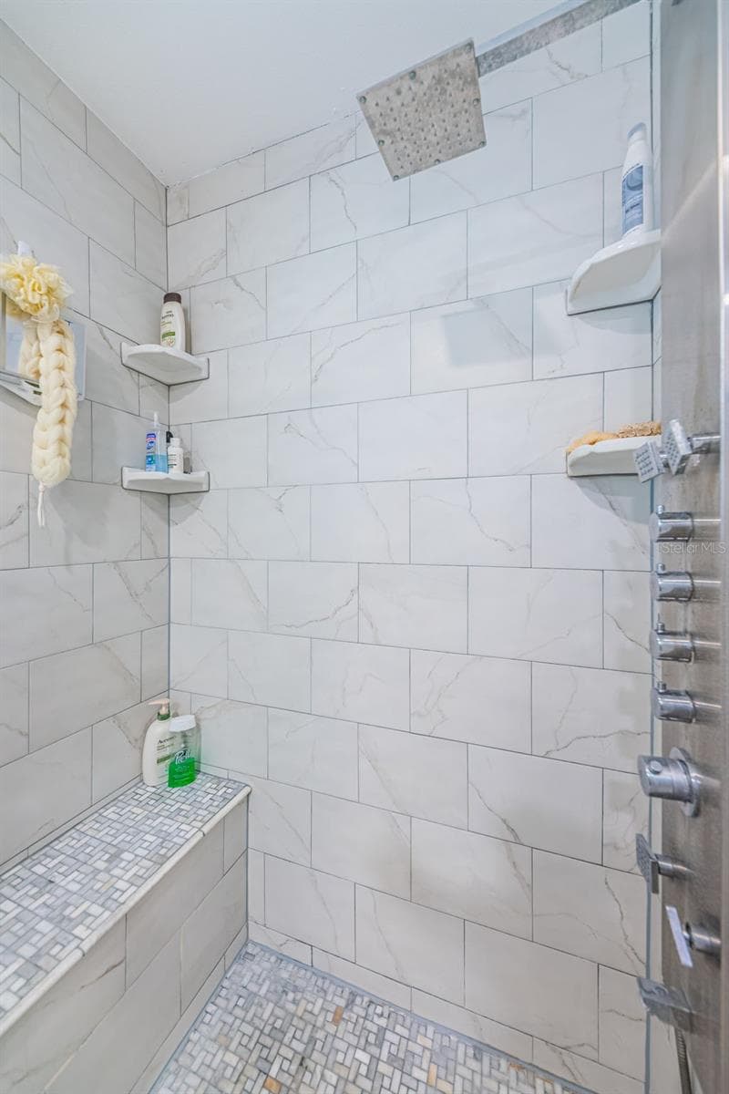 Updated primary shower - 5230 VENETIAN BLVD NE, ST PETERSBURG