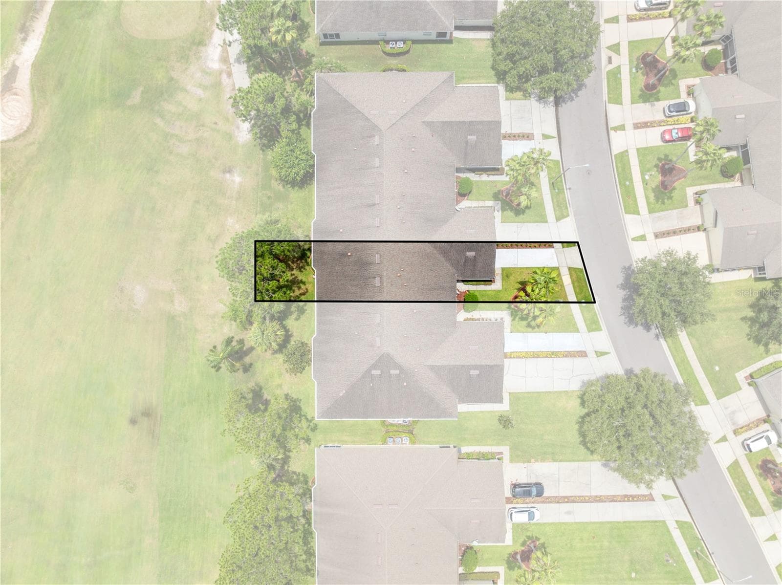 Unshaded area is 153 Club Villas with a view of the golf course from the rear lanai. - 153 CLUB VILLAS LN, KISSIMMEE