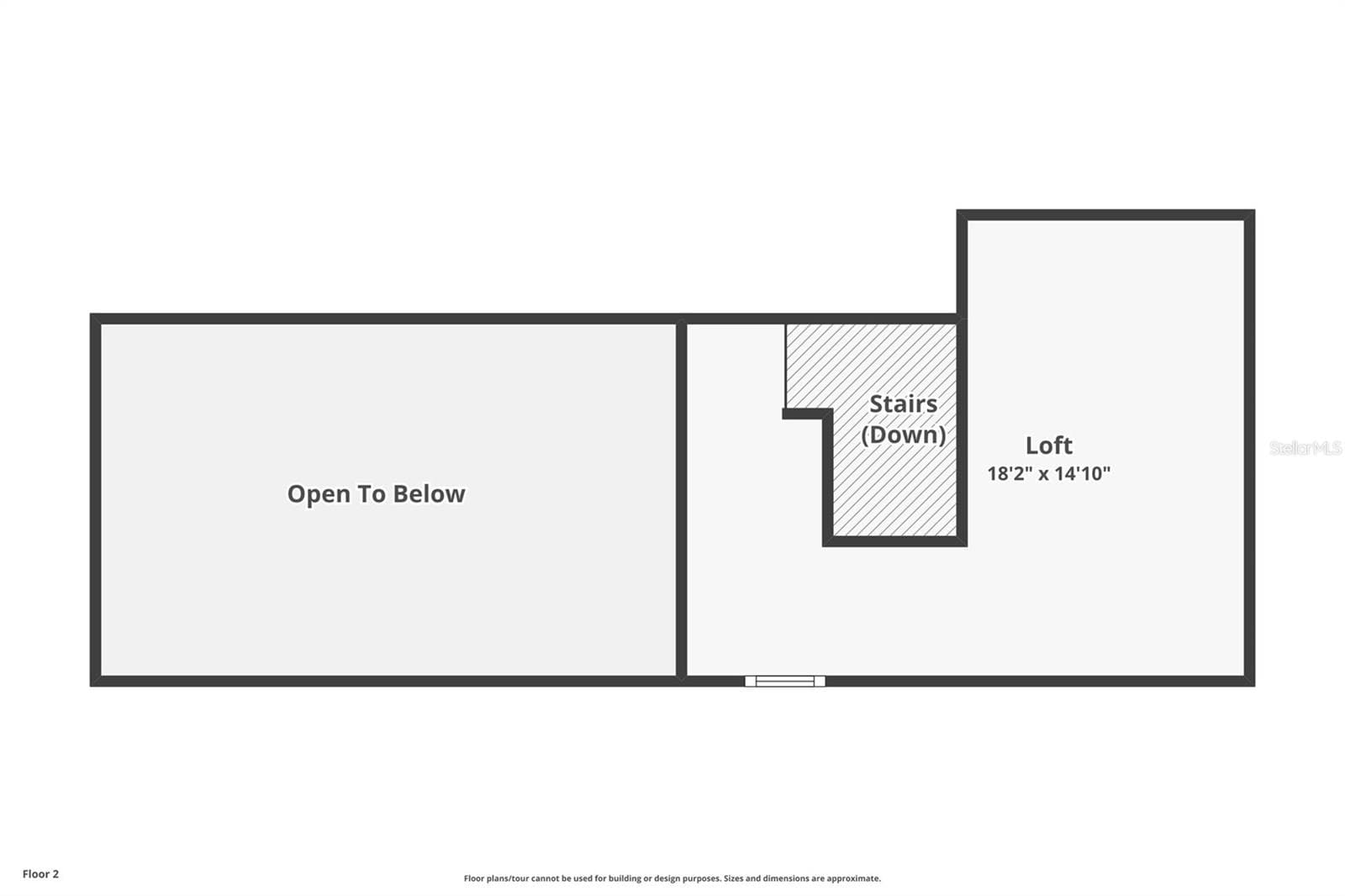 Floor Plan of second floor of In-Law Suite - 516 N MCDONALD AVE, DELAND